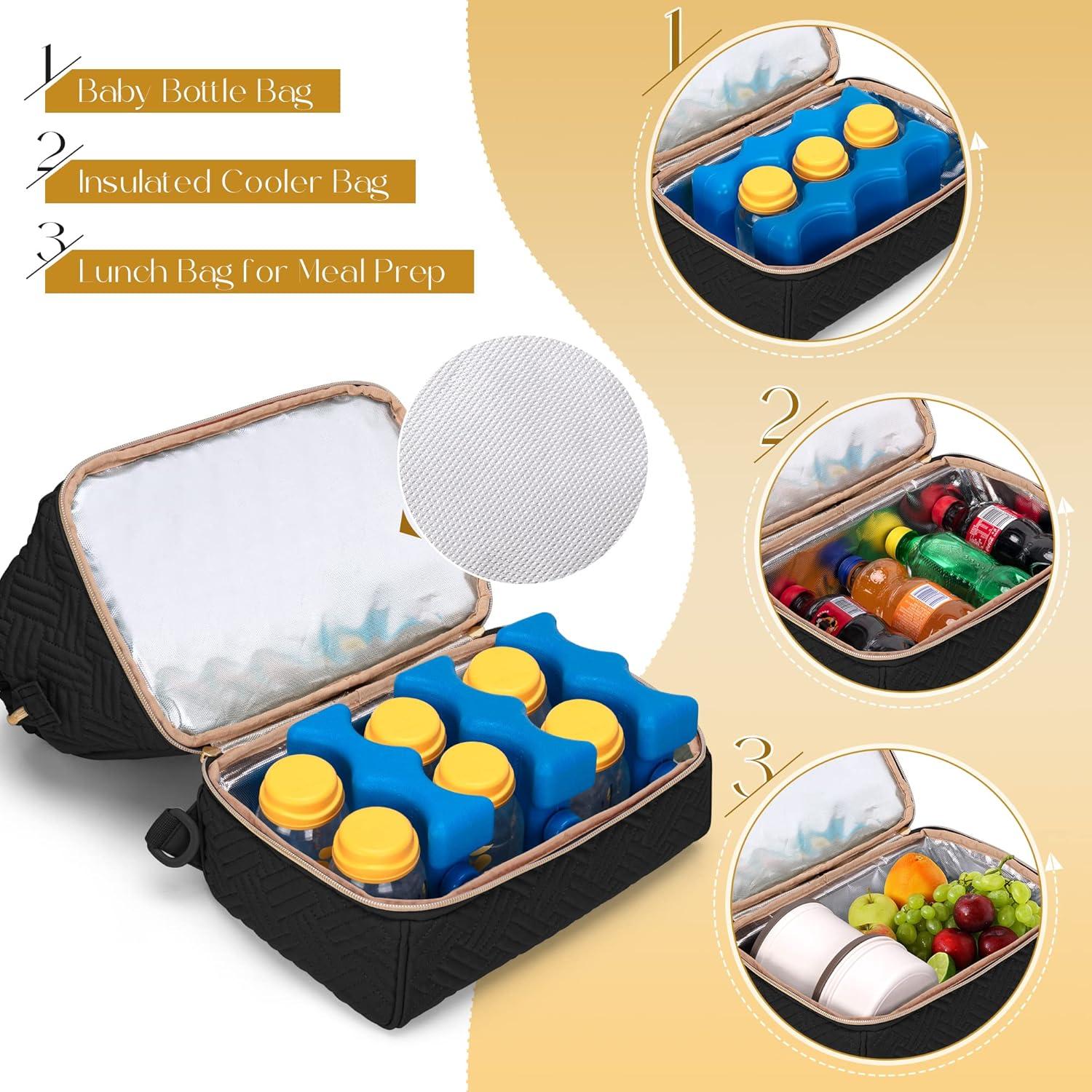 Mochila Fasrom para Extractor de Leche con Nevera Negra