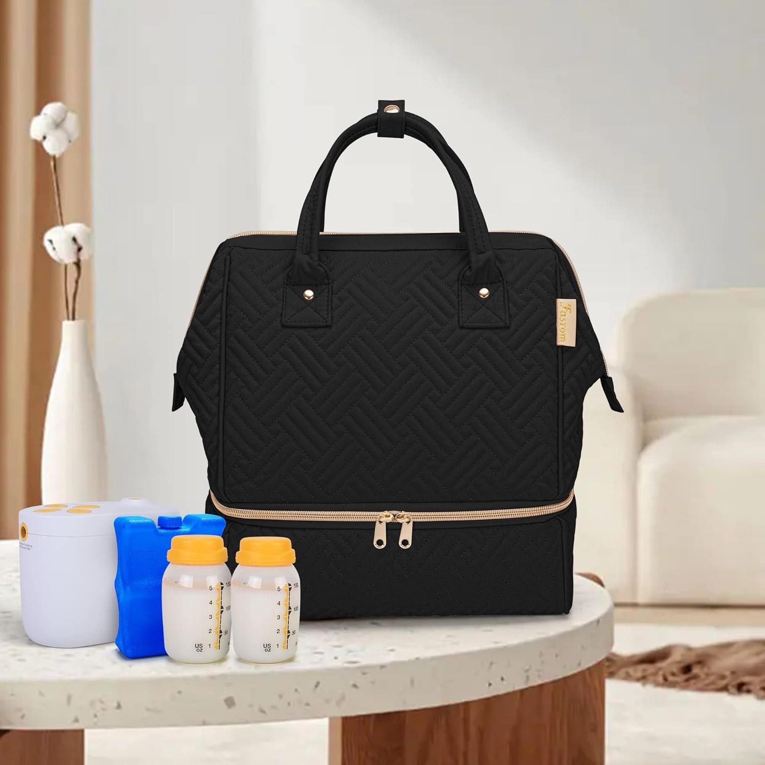 Mochila Fasrom para Extractor de Leche con Nevera Negra