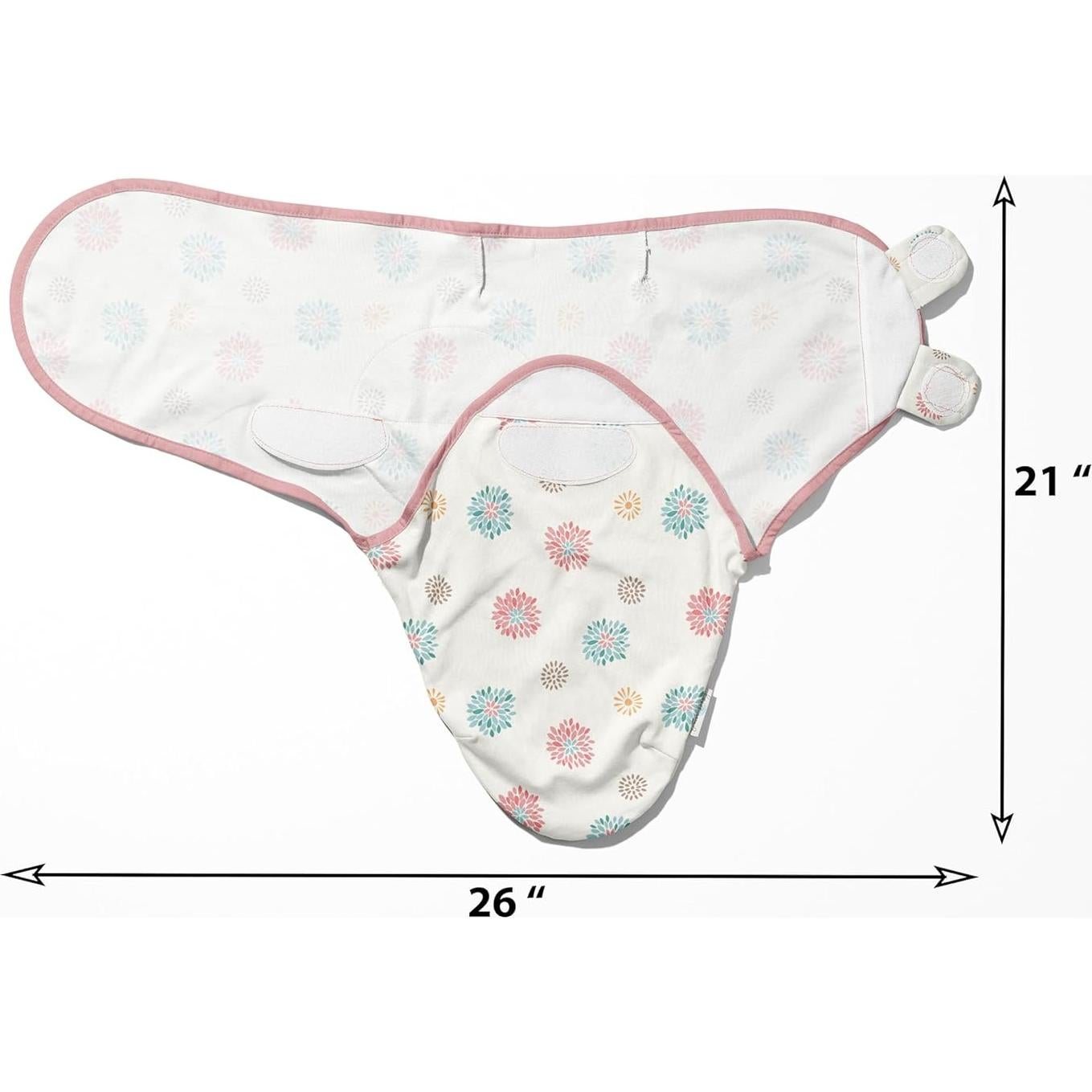 Envoltura de Algodón Ouch Baby 0-3 Meses Floral - Paquete de 3