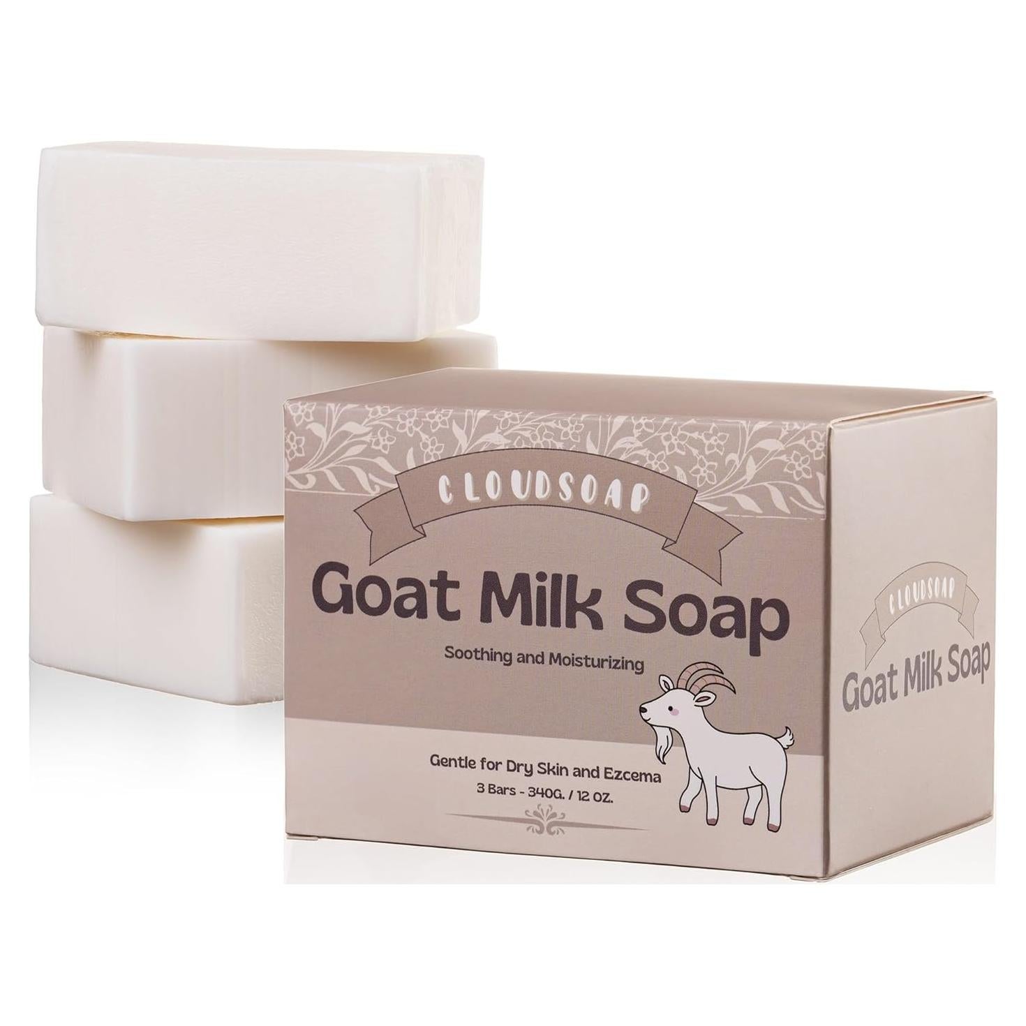 Jabón Natural de Leche de Cabra Cloudsoap - Hidratante 3x113g