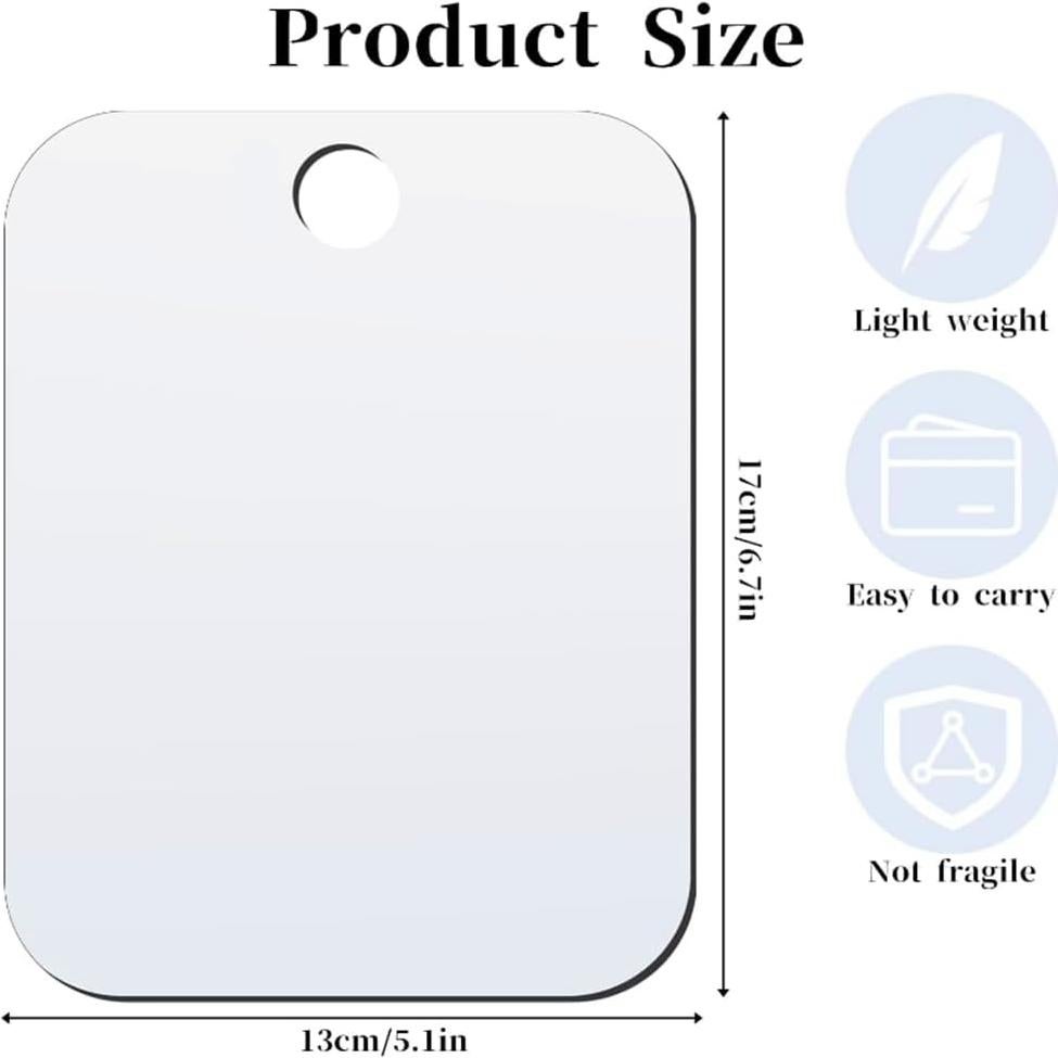 Espejo de Ducha Mpowtech Irrompible 16.99x13 cm Sin Vaho