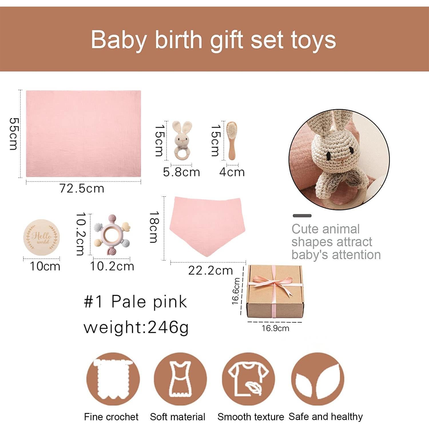 Conjunto de Regalo para Bebé EERKEOD - Manta, Sonajero y Más