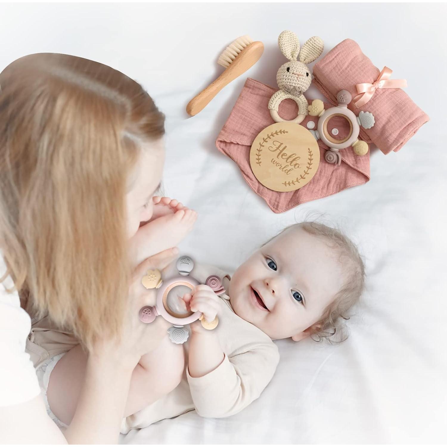 Conjunto de Regalo para Bebé EERKEOD - Manta, Sonajero y Más