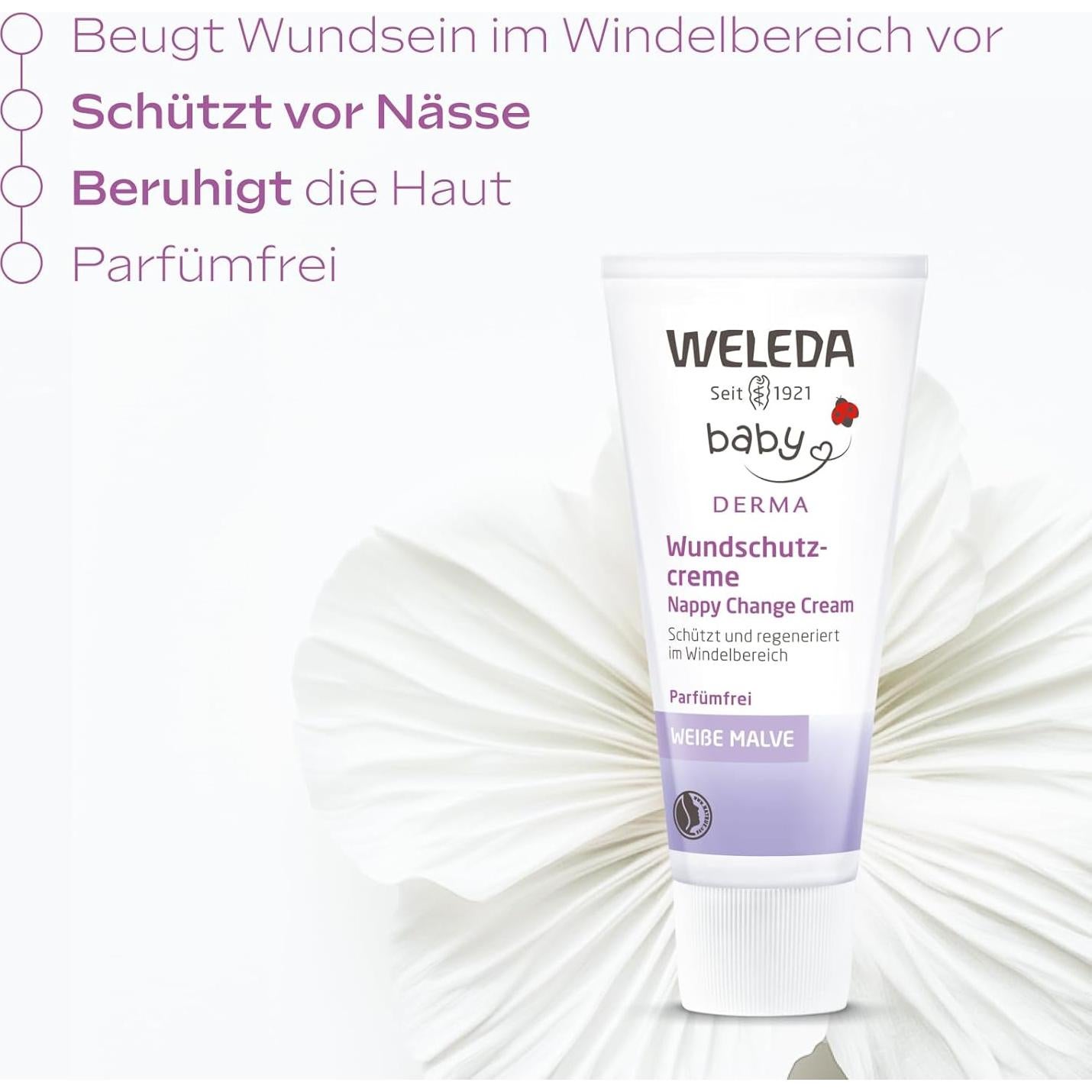 Crema para Pañales Weleda Baby White Mallow 50 ml Sin Fragancia