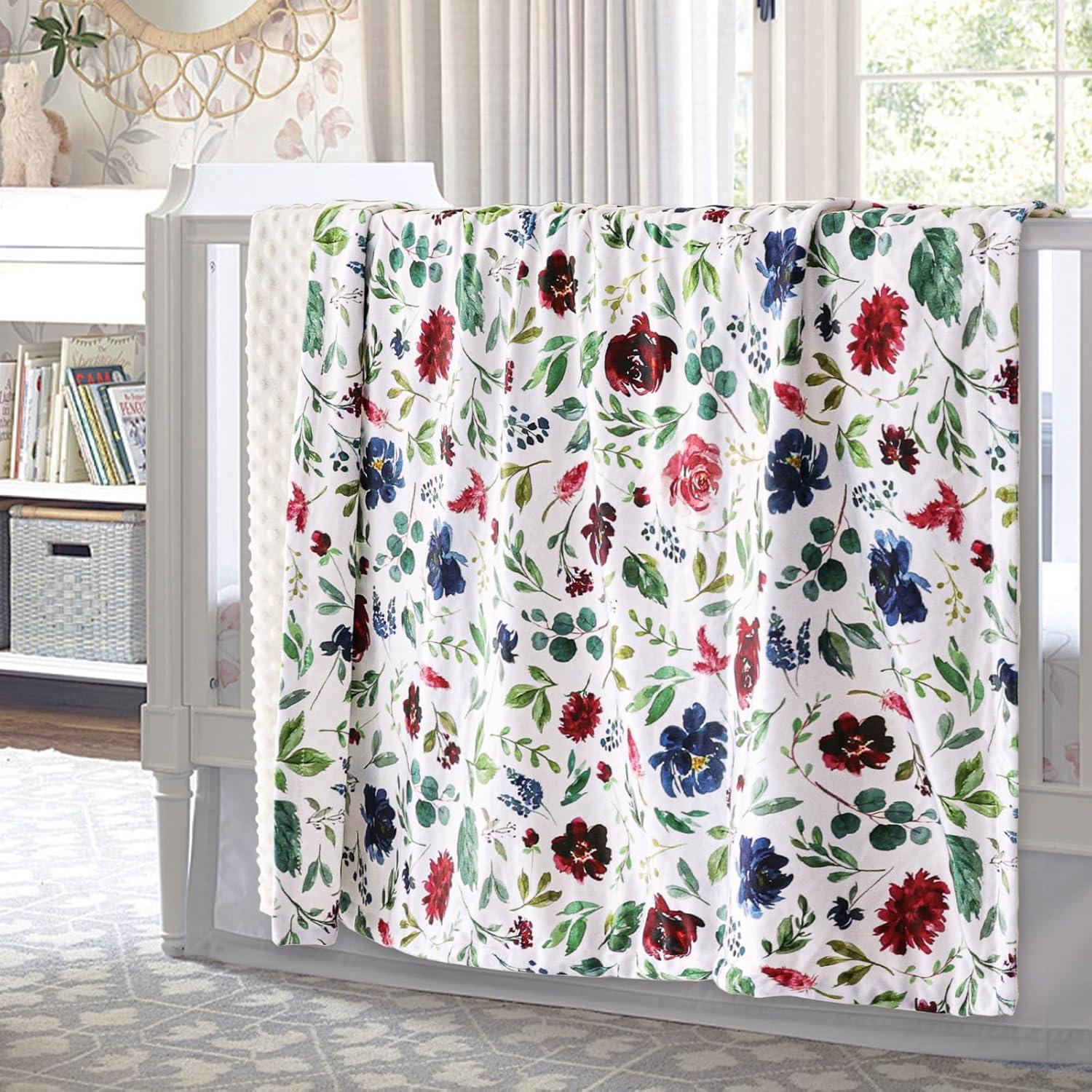 Manta para Bebés HOMRITAR Floral Multicolor 76x102 cm Suave