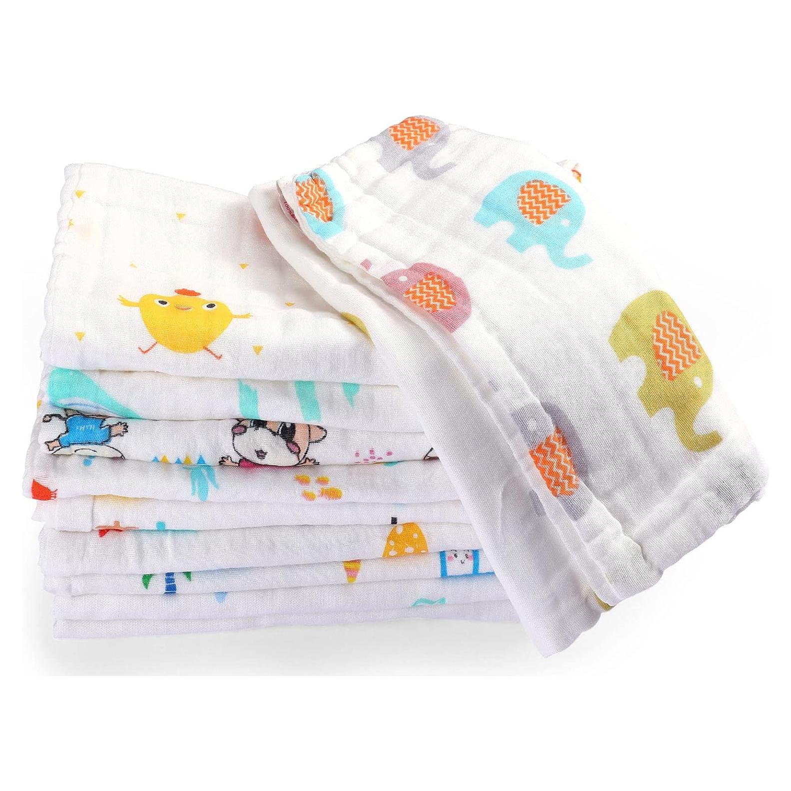 Paquete de 10 Pañales de Muselina Tatuo 50x25 cm Animales