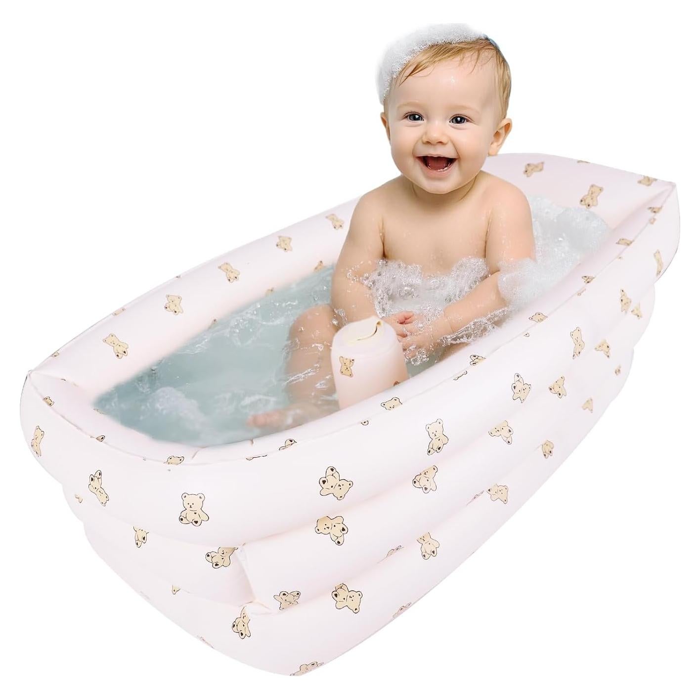 Bañera Inflable Portátil AirSwim para Bebés 77.8x37cm