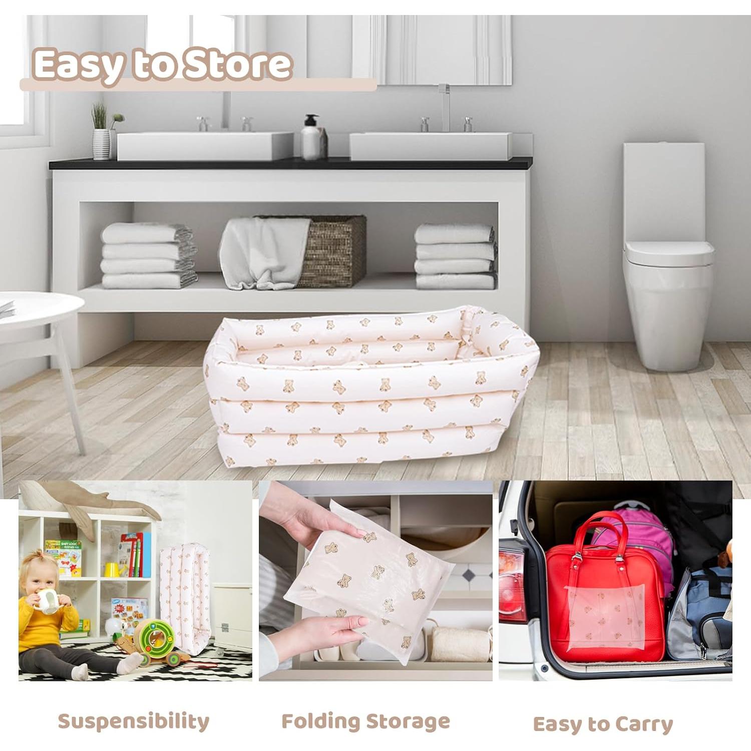 Bañera Inflable Portátil AirSwim para Bebés 77.8x37cm