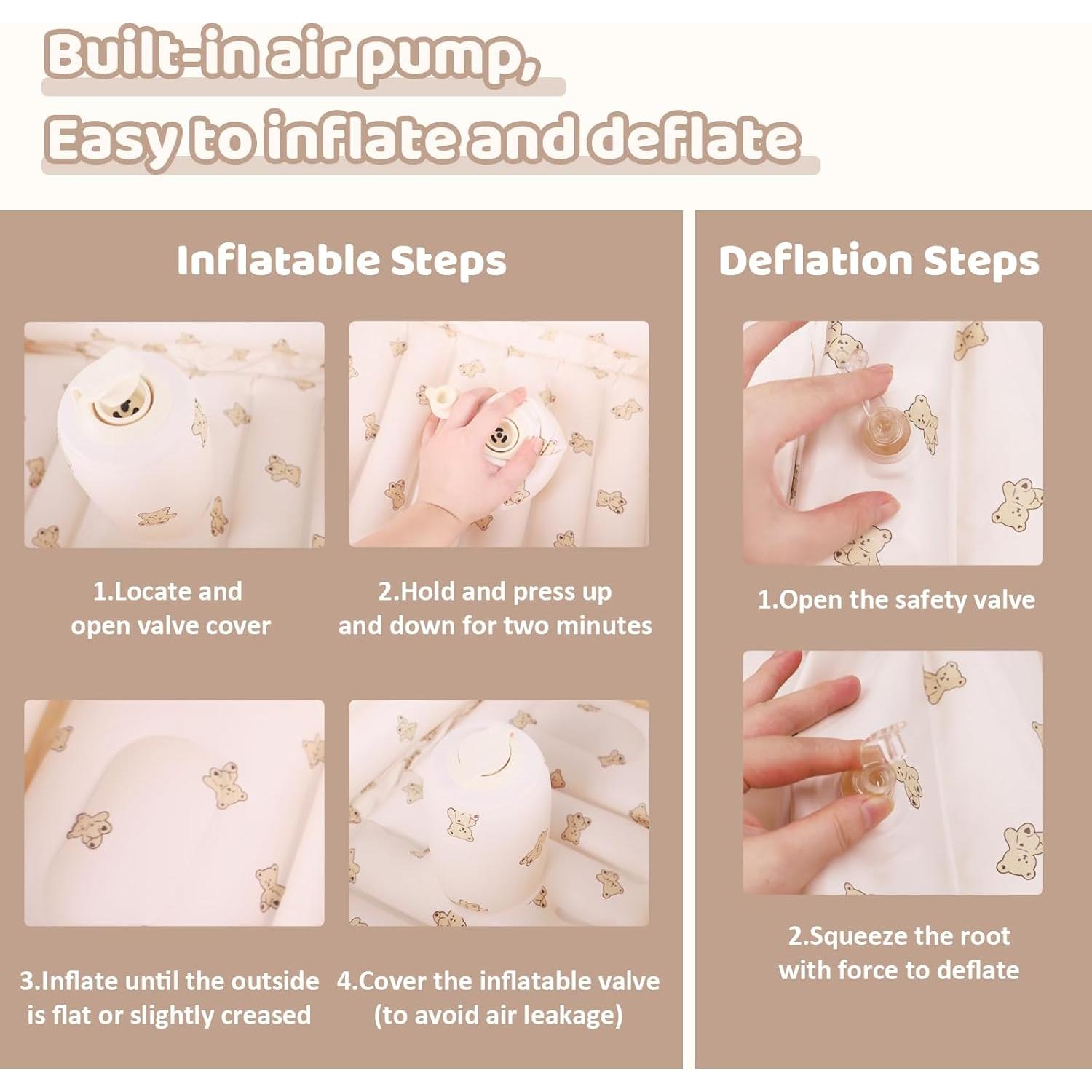 Bañera Inflable Portátil AirSwim para Bebés 77.8x37cm