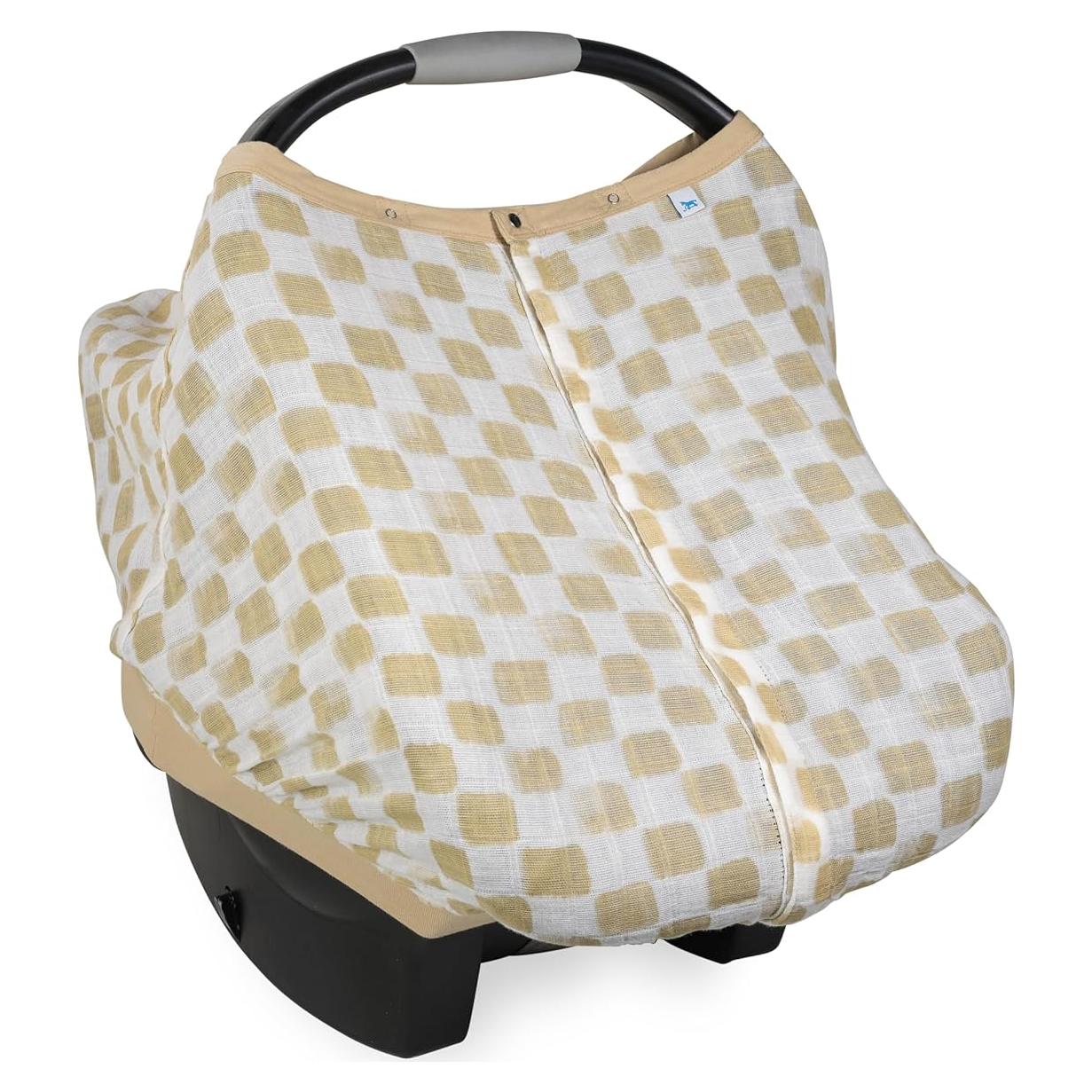 Canopy para Asiento de Auto Little Unicorn Cuadrícula Adobe