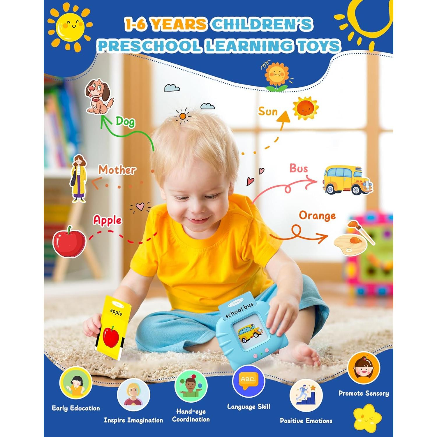 Tarjetas de Flash que Hablan Bravokids 224 Palabras 1-6 Años