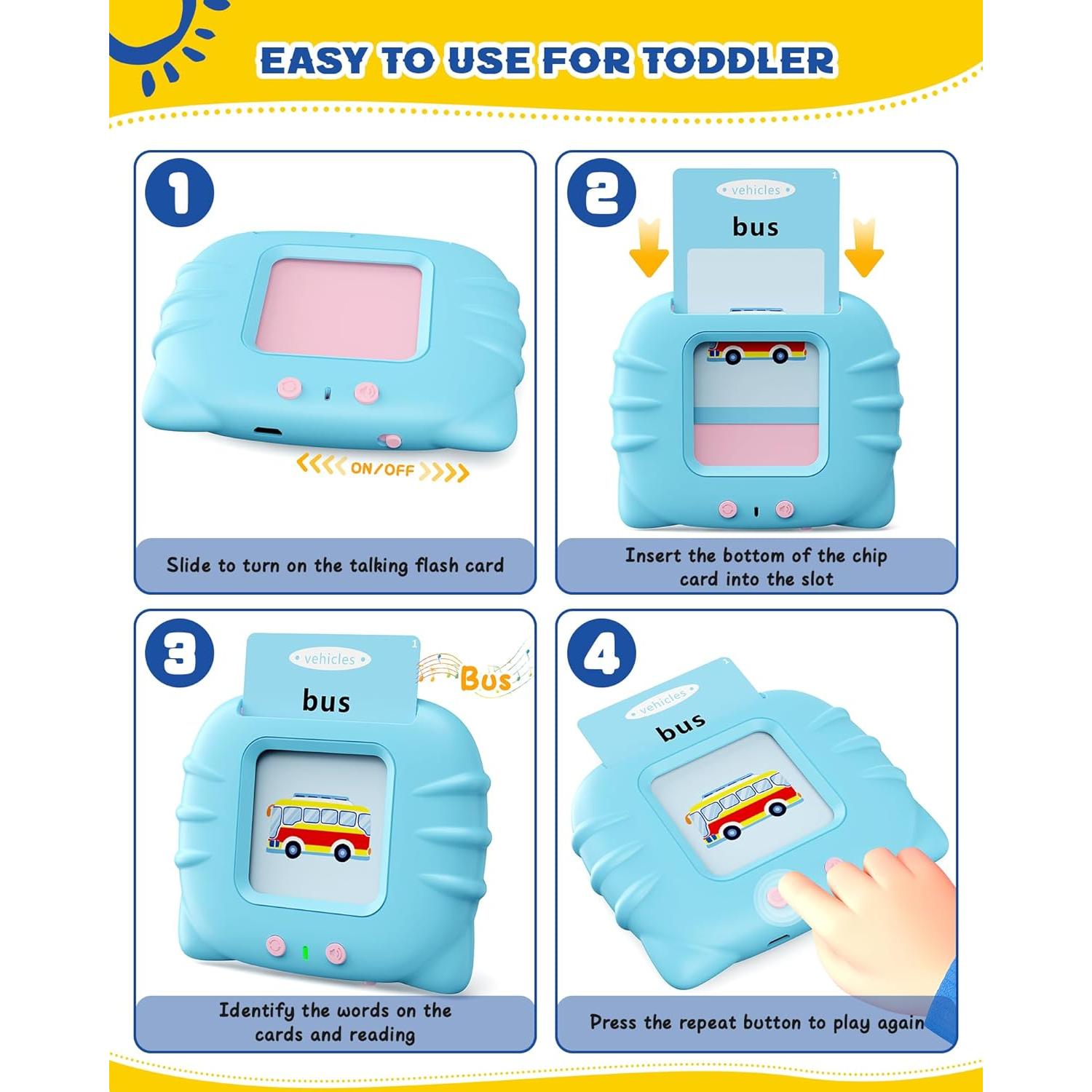 Tarjetas de Flash que Hablan Bravokids 224 Palabras 1-6 Años