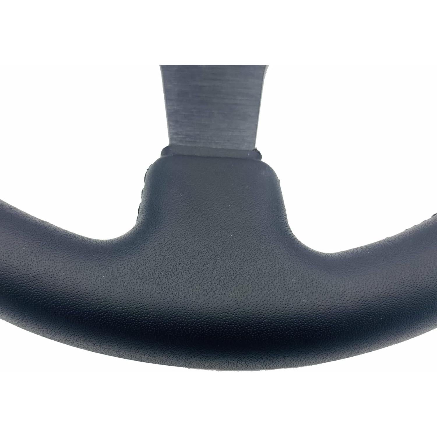 Volante de Carreras YEHICY 330mm Cuero Genuino Blanco