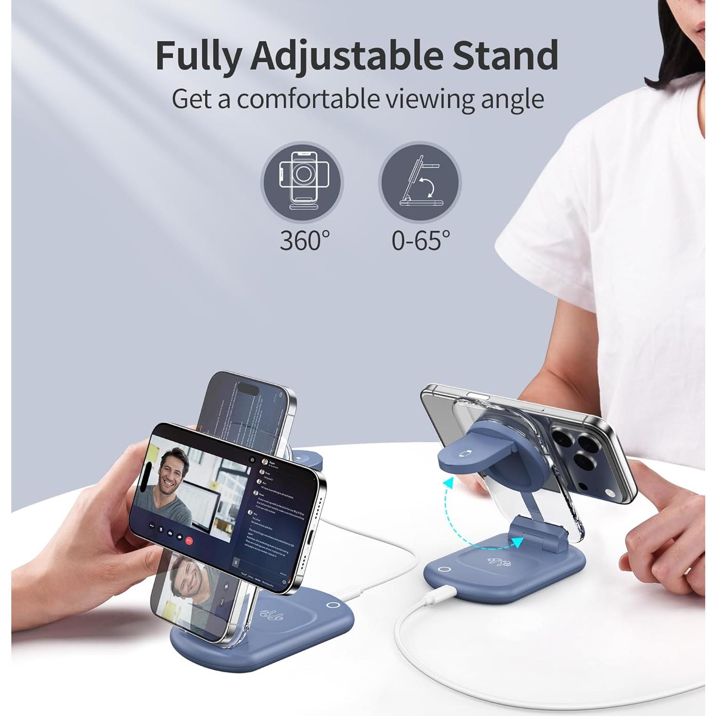 Estación de Carga Inalámbrica Magnética 3 en 1 Apple