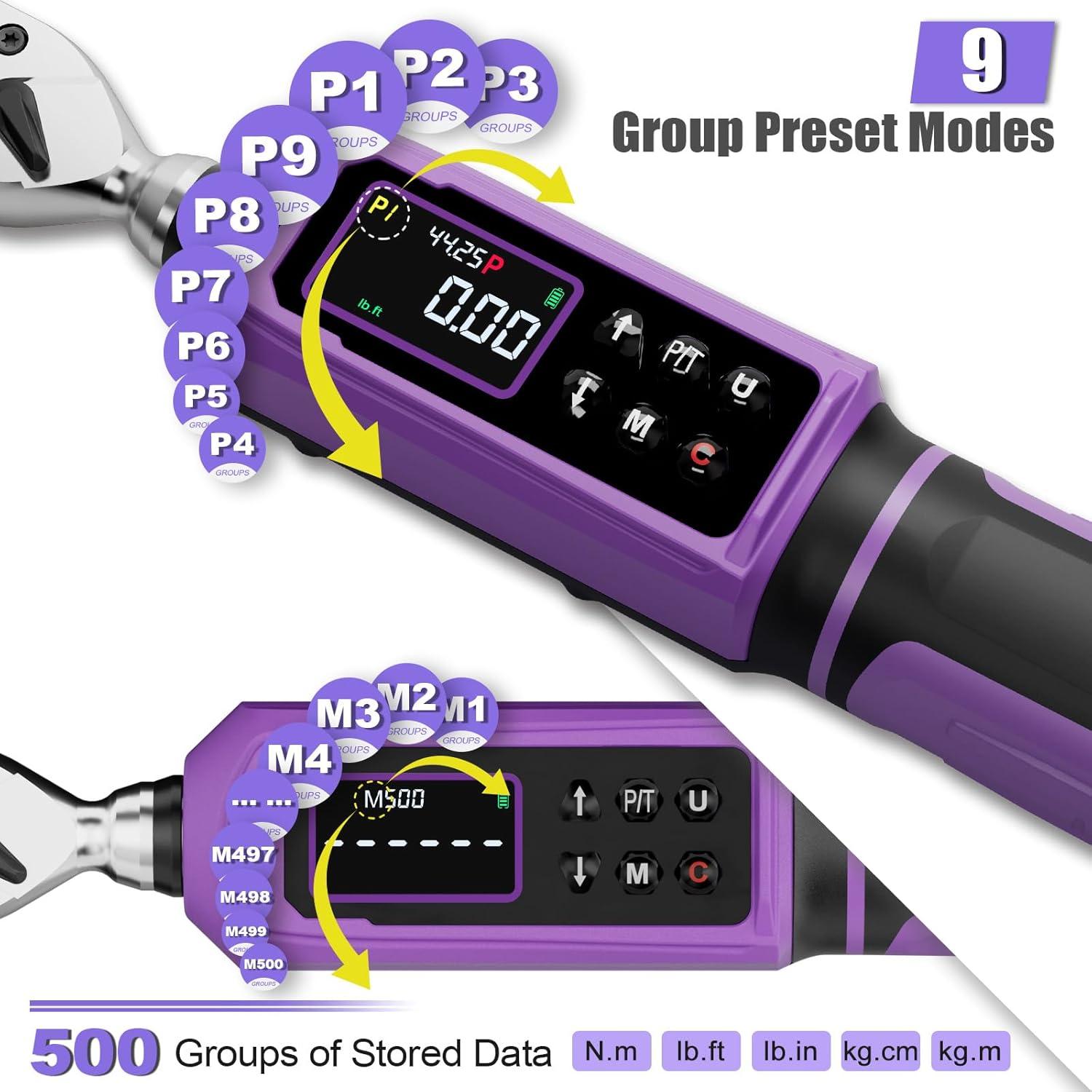 Llave de Torque Digital ANPUDS 3/8" 0.9-60 Nm Precisión ±1%
