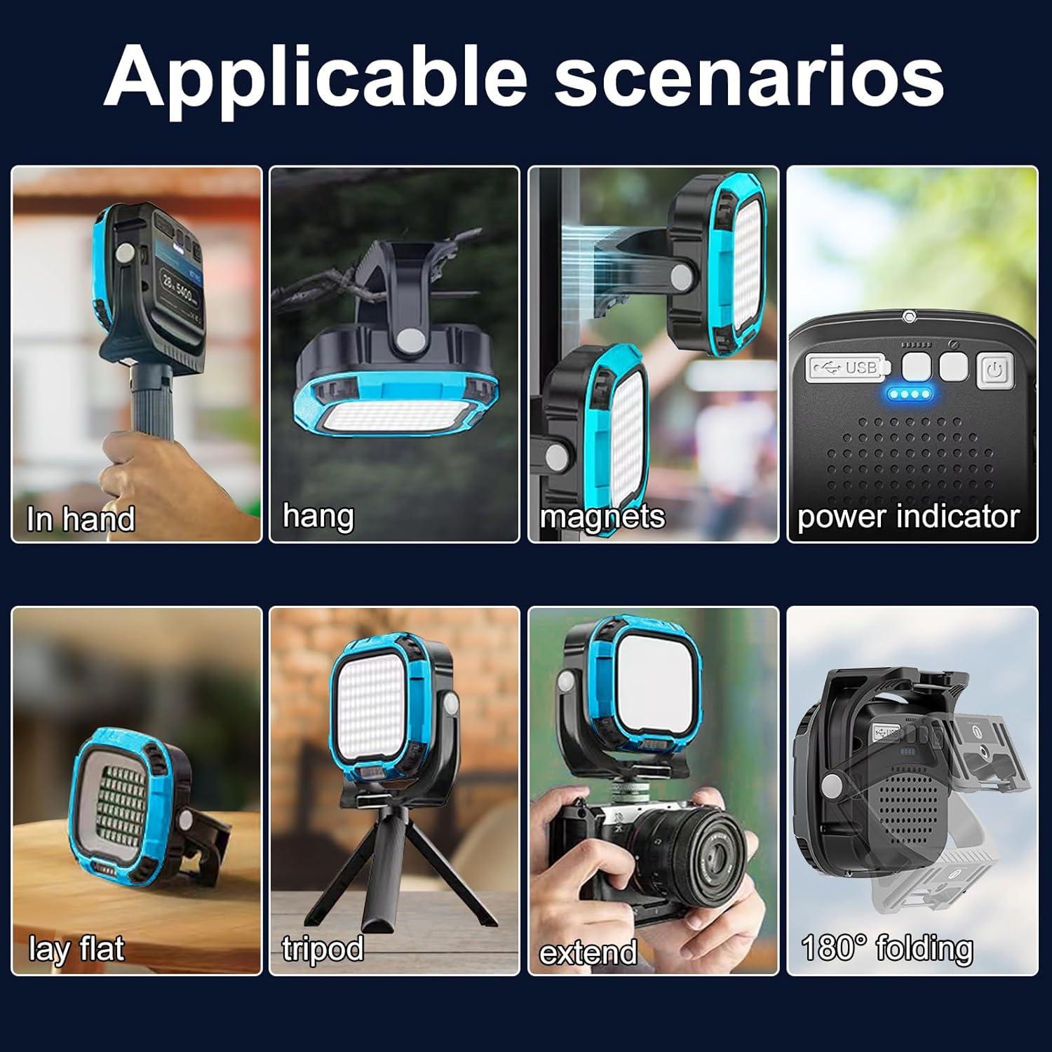 Luz de Trabajo LED Recargable DXSAWA 2500LM IP65 Plegable