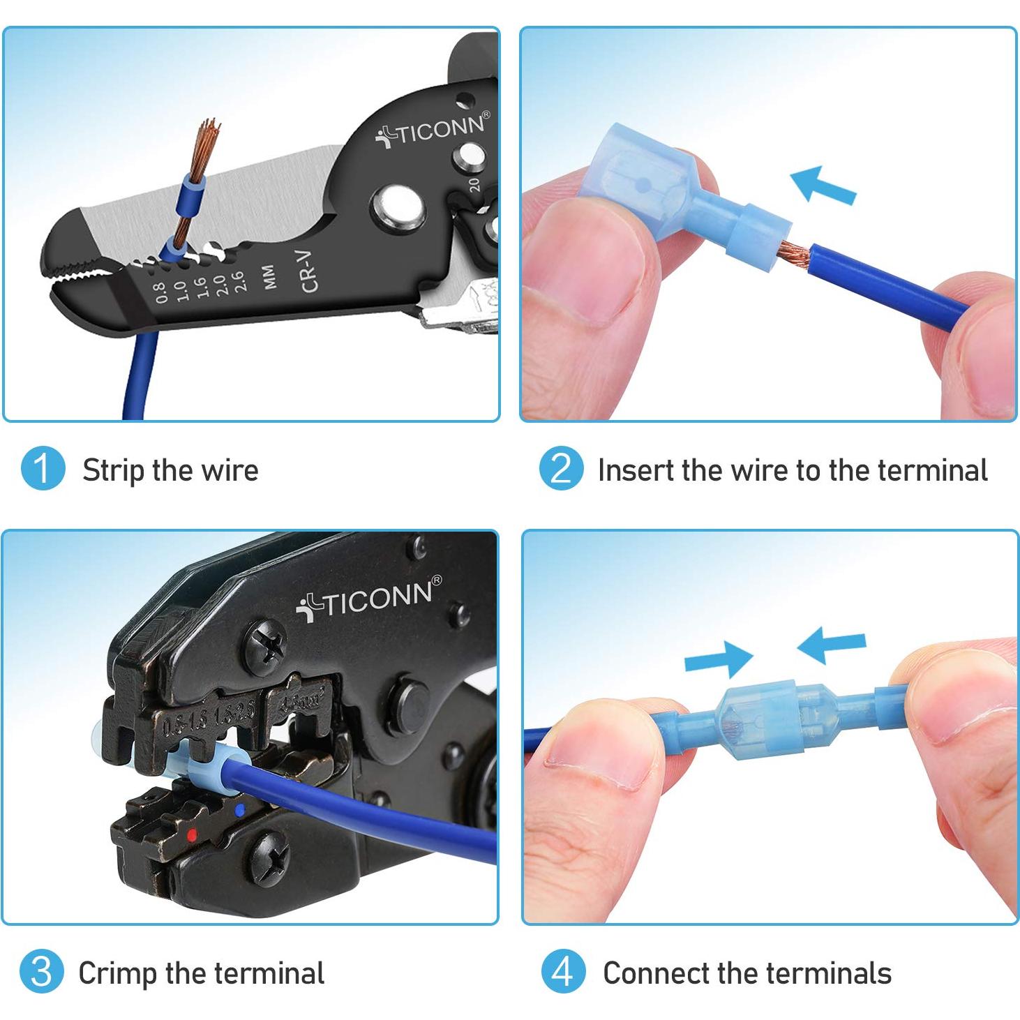 Kit de 100 Conectores de Desconexión Rápida TICONN Nylon