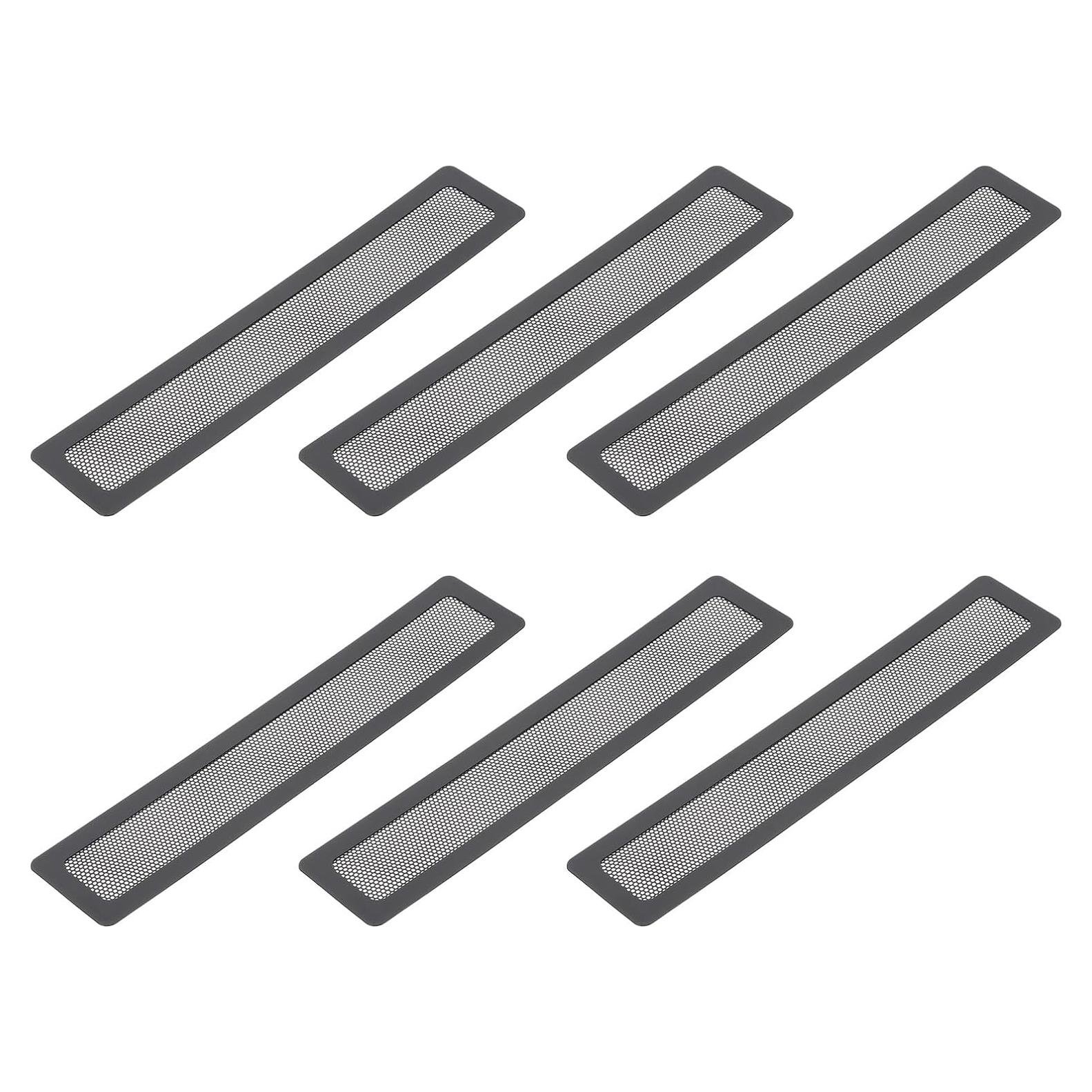 Cubiertas de Ventilación de Piso YOKIVE 6 Pcs PVC Negro 25.4x5.1cm