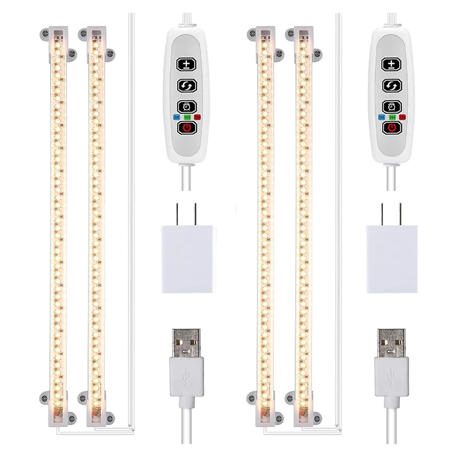 Luces de Crecimiento LED Carzos 33.5cm Espectro Completo 2 Tiras