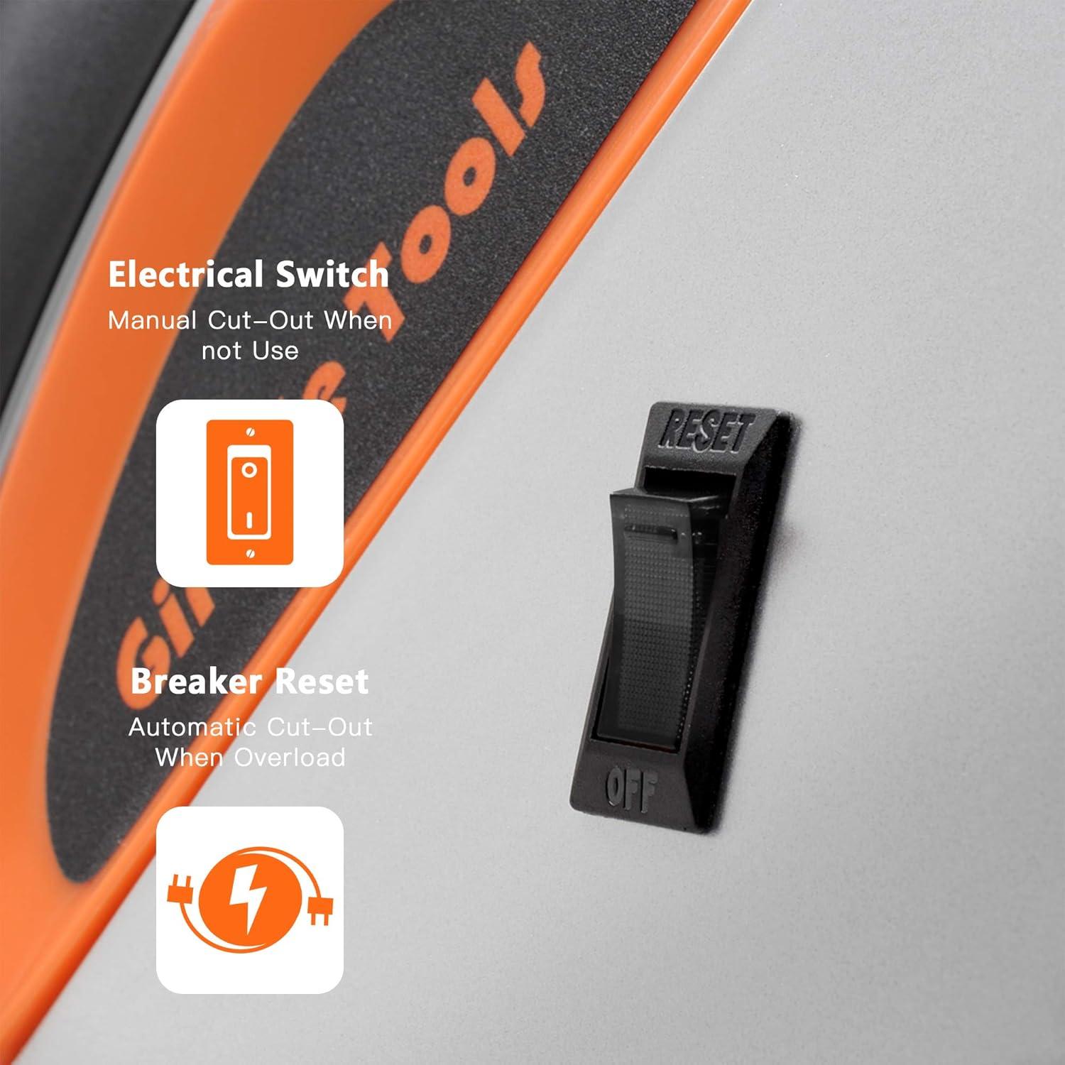 Carrete de Cable Eléctrico Retráctil Giraffe Tools 15m 12AWG