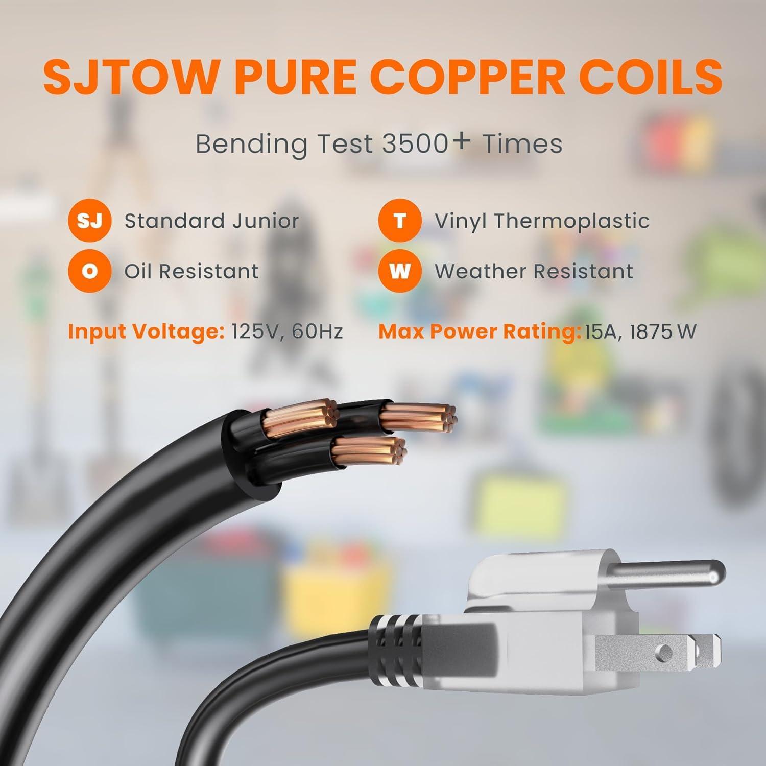 Carrete de Cable Eléctrico Retráctil Giraffe Tools 15m 12AWG