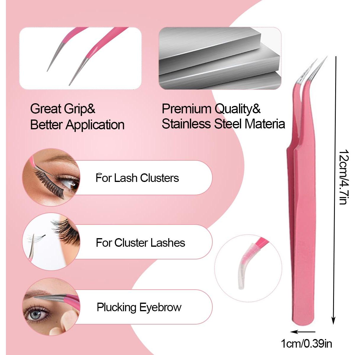 Kit de Adhesivo y Sellador de Pestañas Qiveaory 4 Pcs DIY