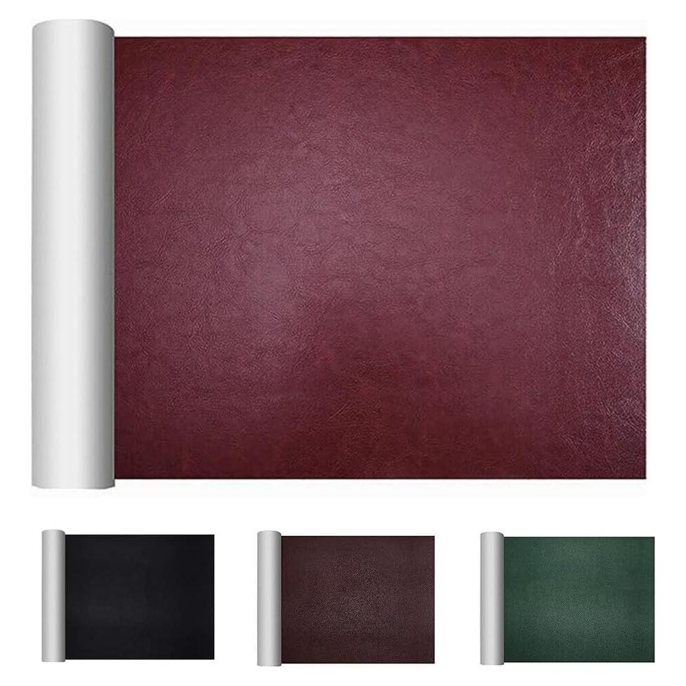 Cinta de Parche de Reparación de Cuero Lucaidian 40x200 cm Burdeos