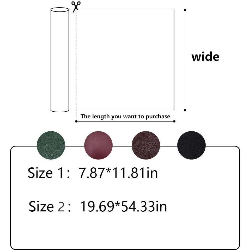 Cinta de Parche de Reparación de Cuero Lucaidian 40x200 cm Burdeos