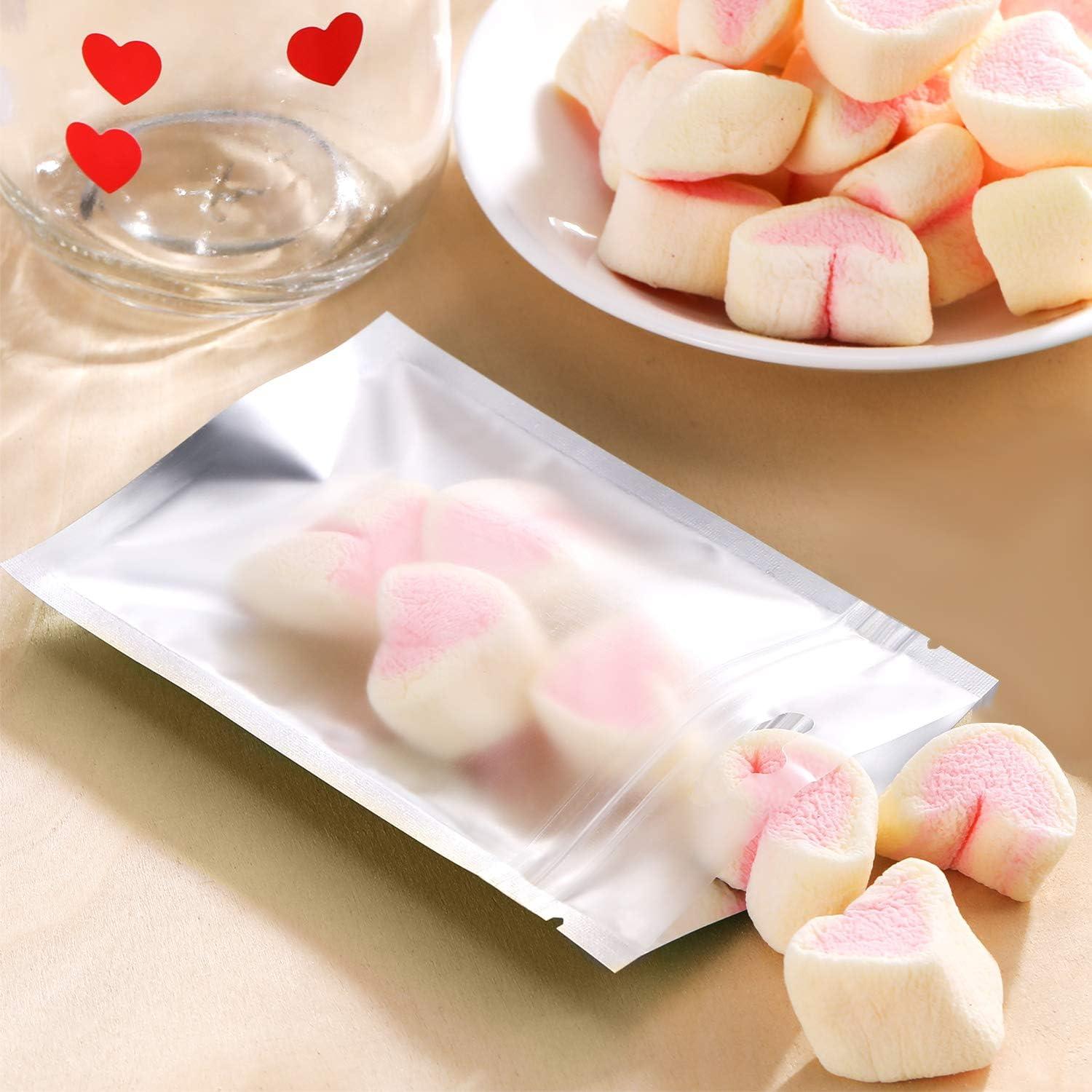 200 Bolsas de Cierre Aluminio Hestya 8x13 cm para Alimentos