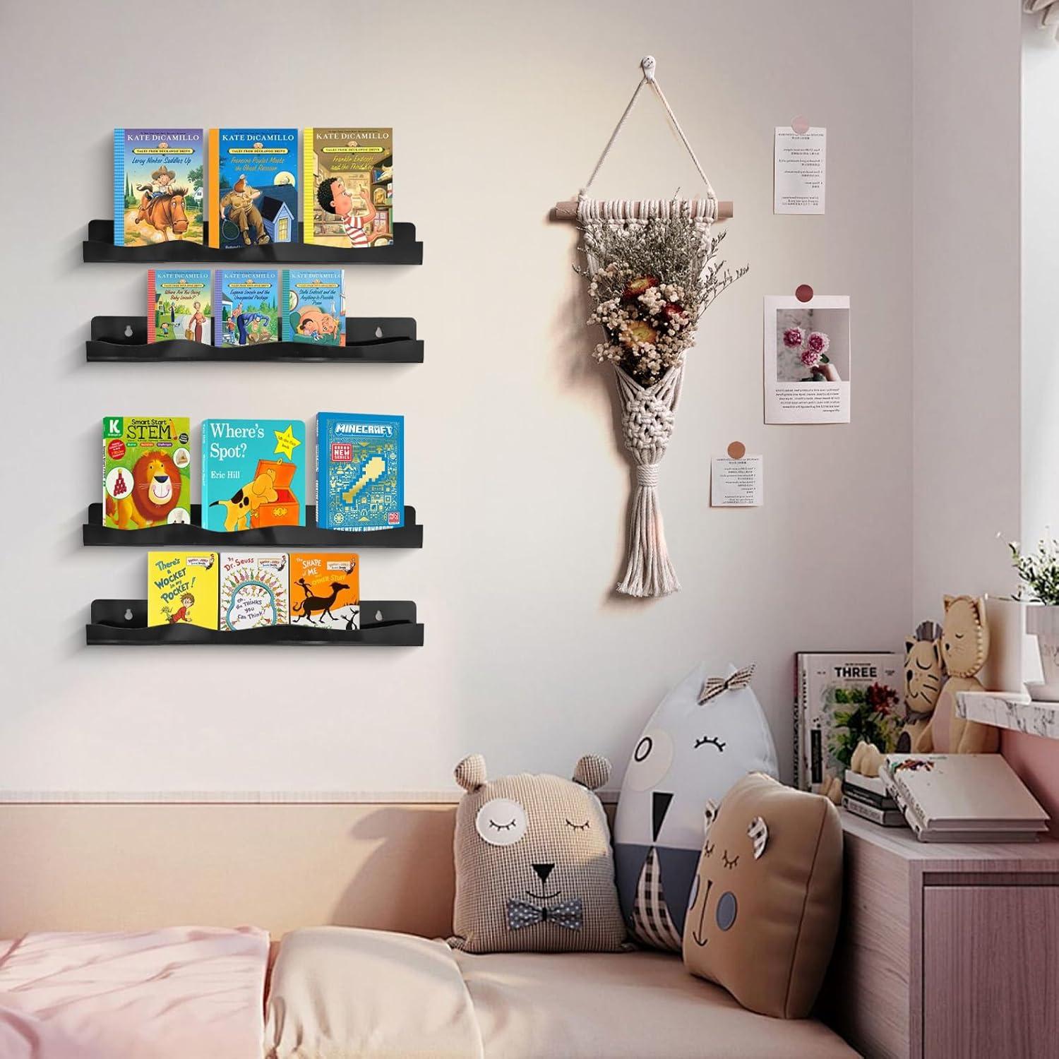 Estante de Pared SOVQUEST para Esmalte de Uñas Negro 6 Paquetes