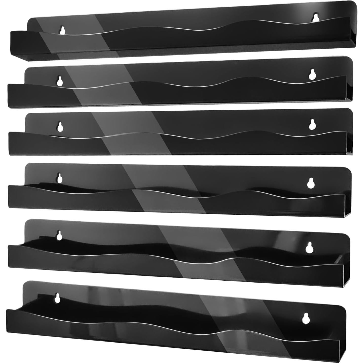 Estante de Pared SOVQUEST para Esmalte de Uñas Negro 6 Paquetes