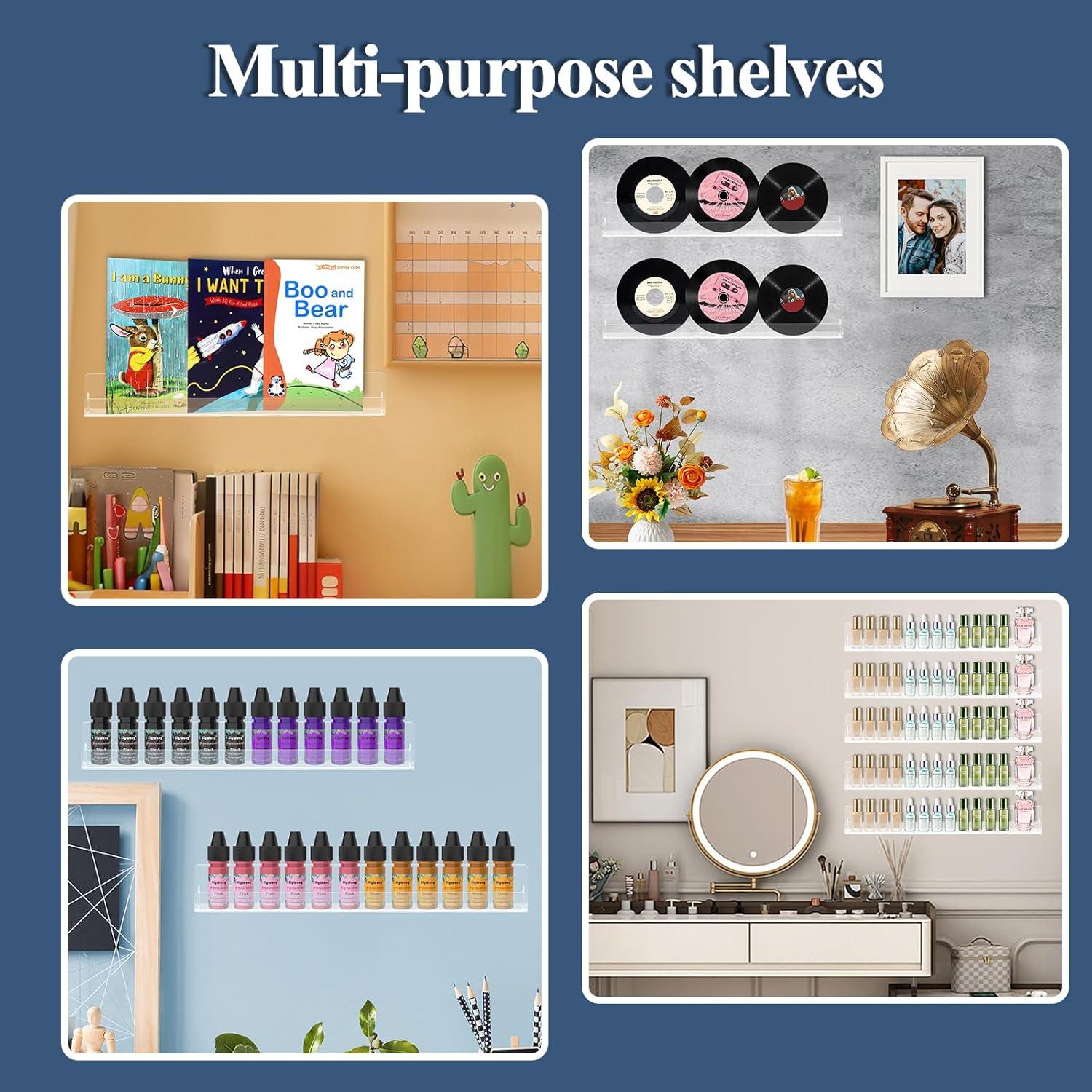 Estante de Pared SOVQUEST para Esmalte de Uñas Negro 6 Paquetes