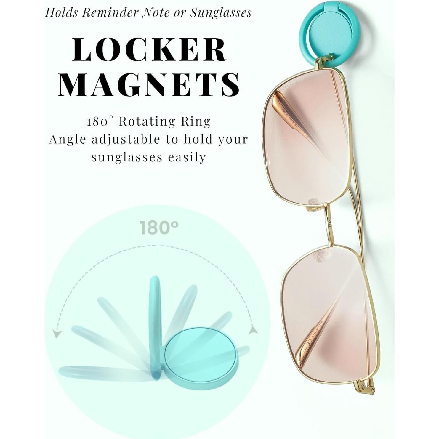 Kit Espejo Magnético para Casillero Mymazn 5 Piezas Azul