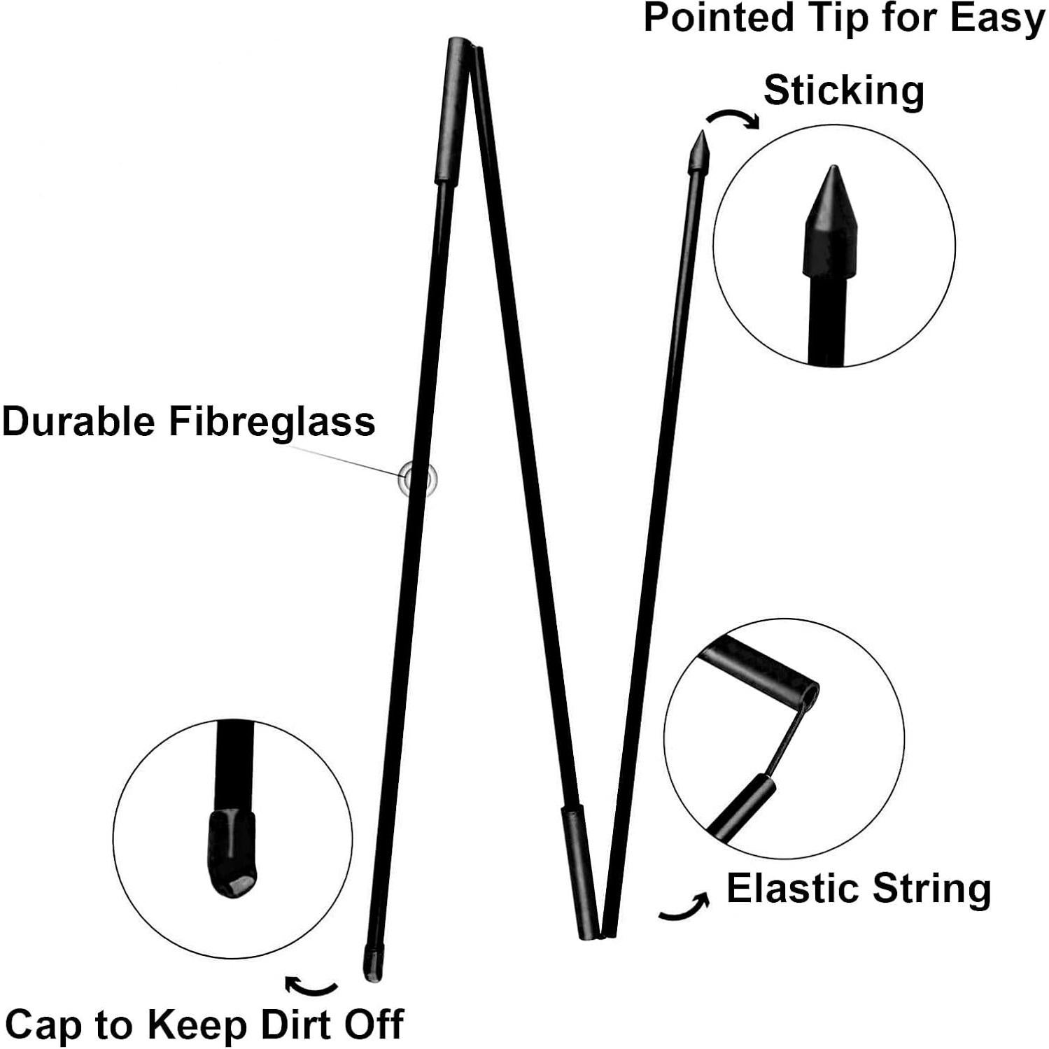 Palos de Alineación de Golf Eshan 2 Pcs Plegables 122cm