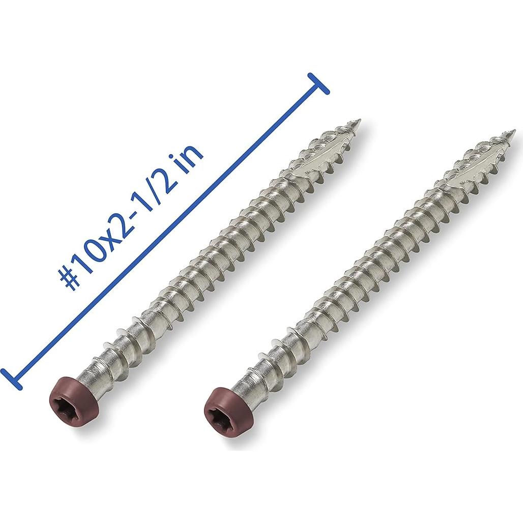 Tornillos de Acero Inoxidable #10 x 63.5 mm YYL 75 unidades