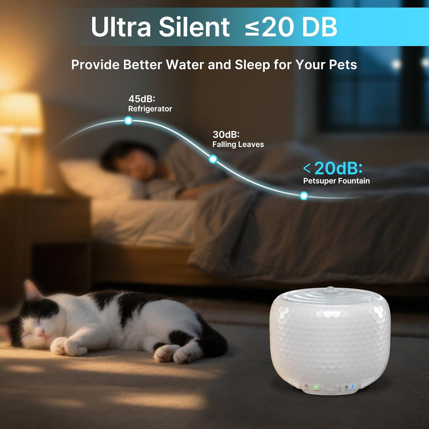 Fuente de Agua Inalámbrica LIFETAIL 1.8L para Gatos y Perros