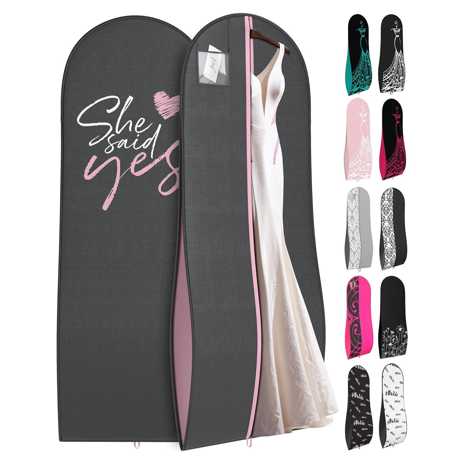 Bolsa de Vestido Tapered 183cm Rosa Tus Bolsas para Novia