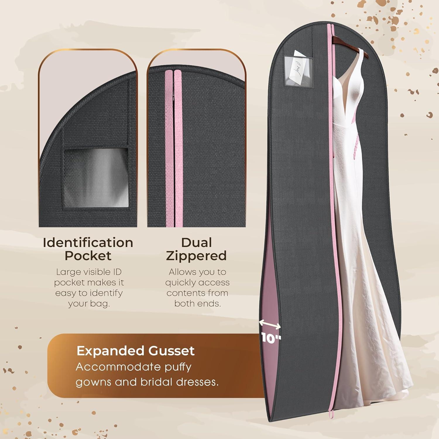 Bolsa de Vestido Tapered 183cm Rosa Tus Bolsas para Novia