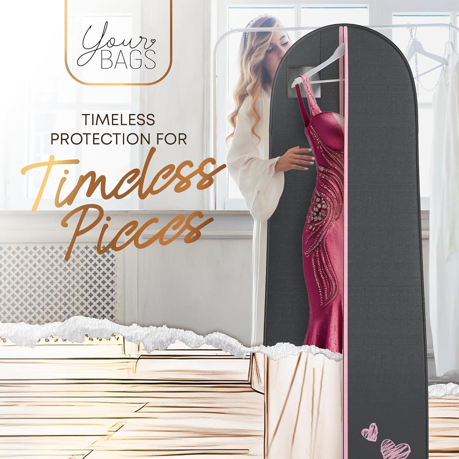 Bolsa de Vestido Tapered 183cm Rosa Tus Bolsas para Novia