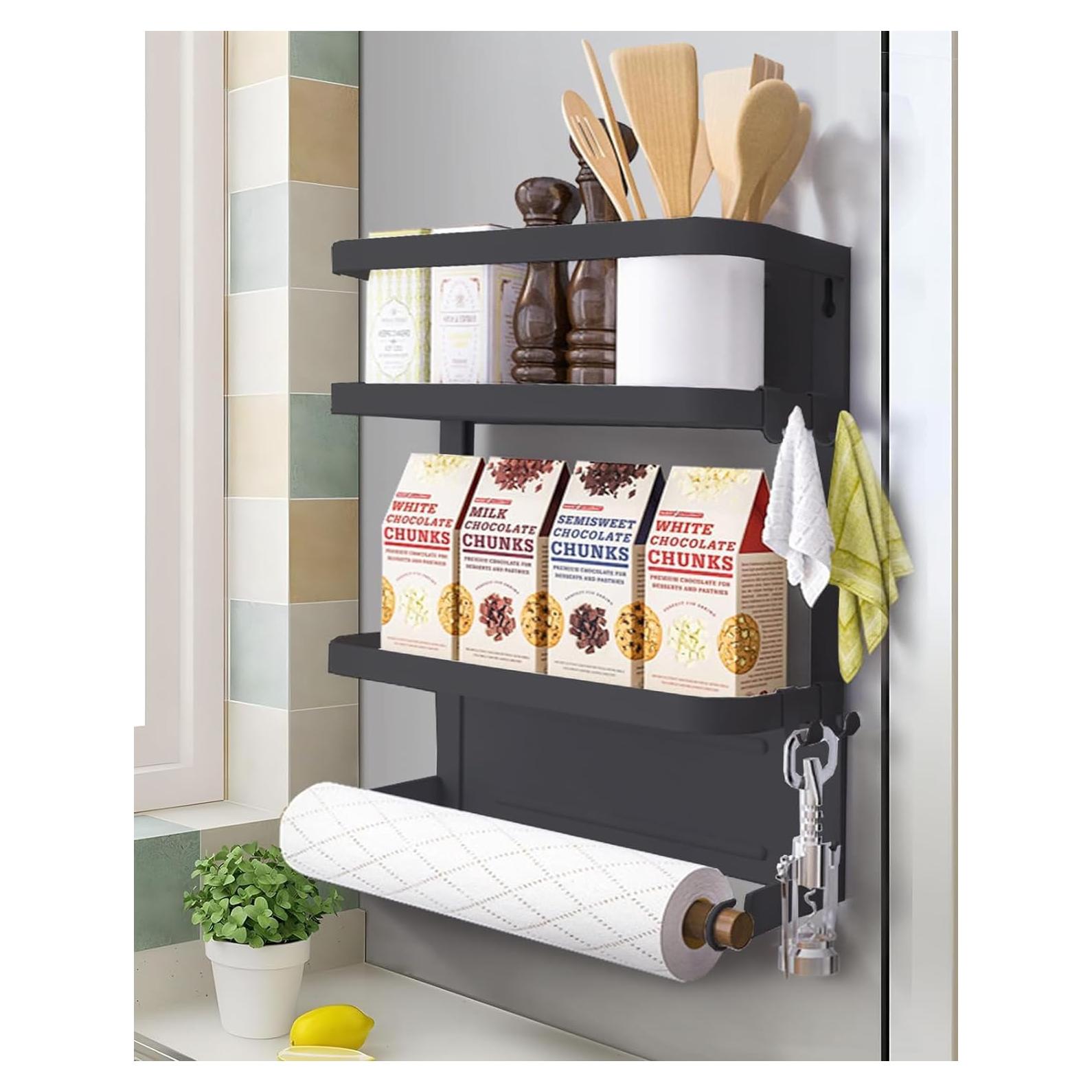 Organizador Magnético de Cocina Mukkuri Negro Plegable 4.54 kg