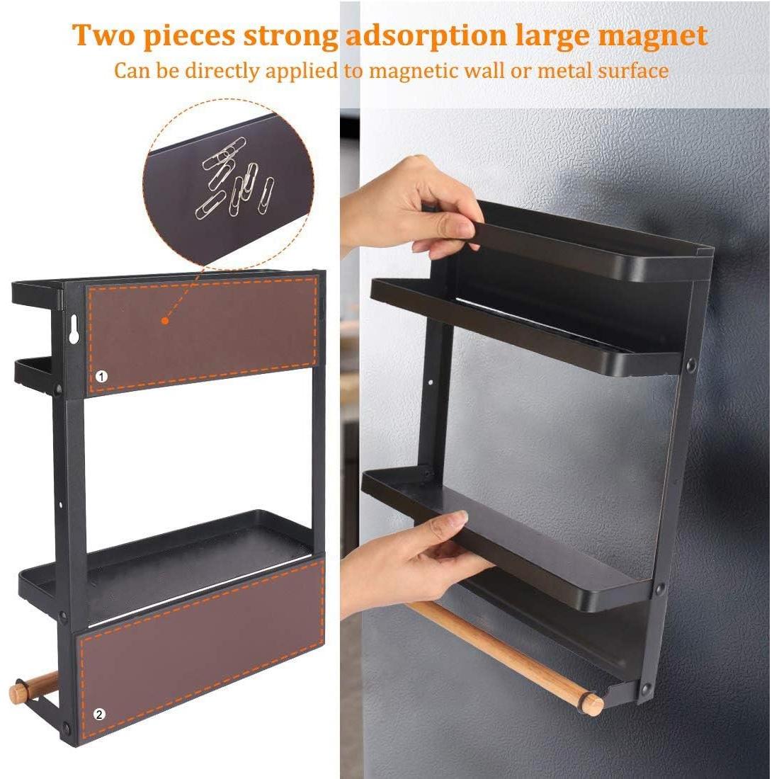 Organizador Magnético de Cocina Mukkuri Negro Plegable 4.54 kg