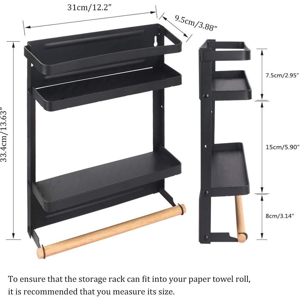 Organizador Magnético de Cocina Mukkuri Negro Plegable 4.54 kg