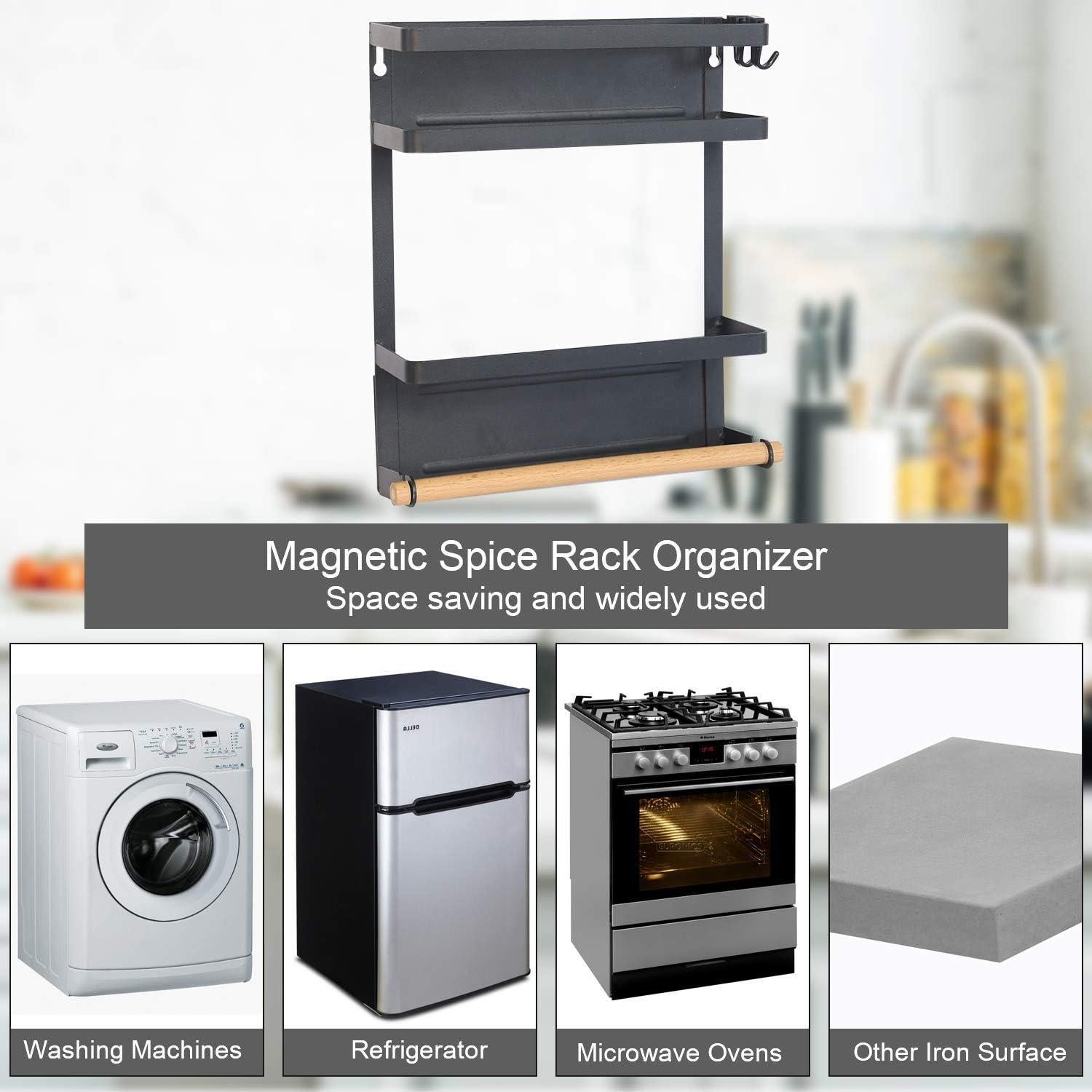 Organizador Magnético de Cocina Mukkuri Negro Plegable 4.54 kg