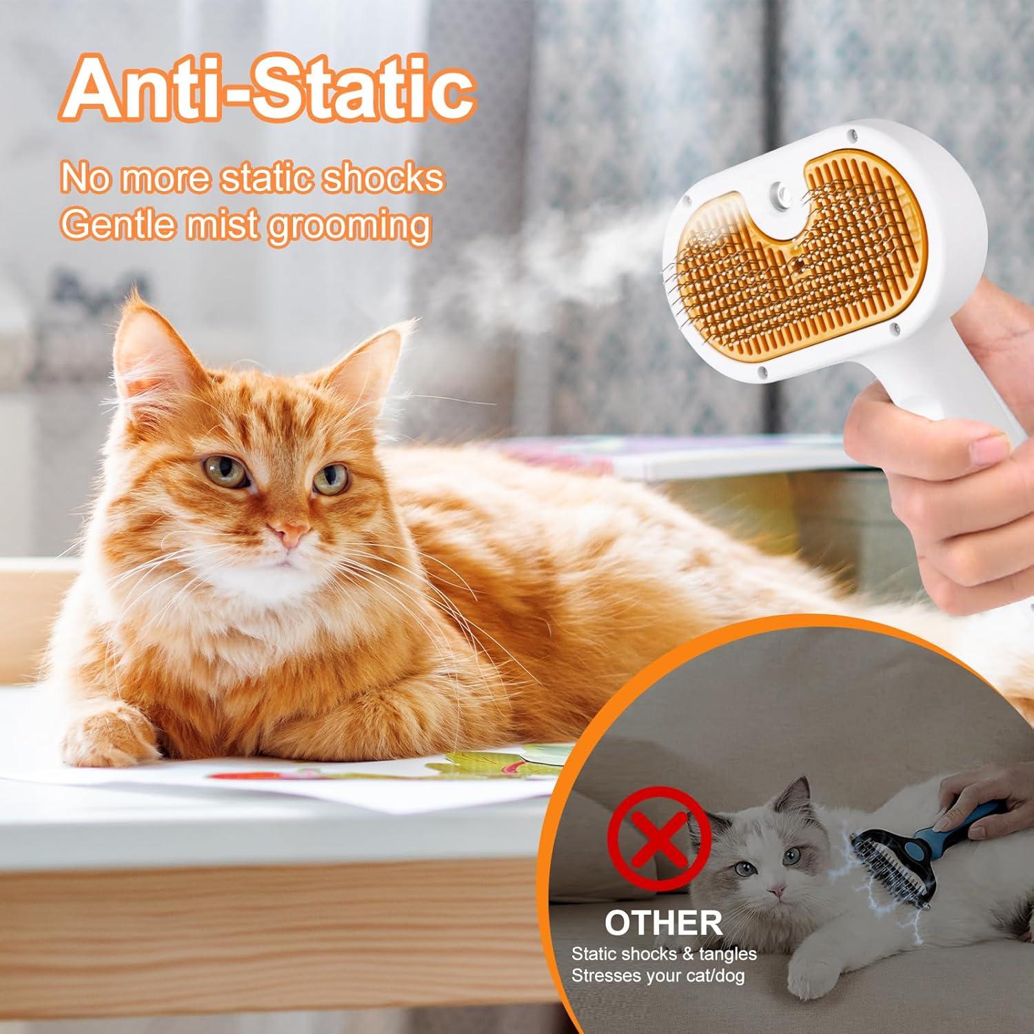 Cepillo de Vapor para Mascotas VVWVVW 20 cm con 2 Shampoo