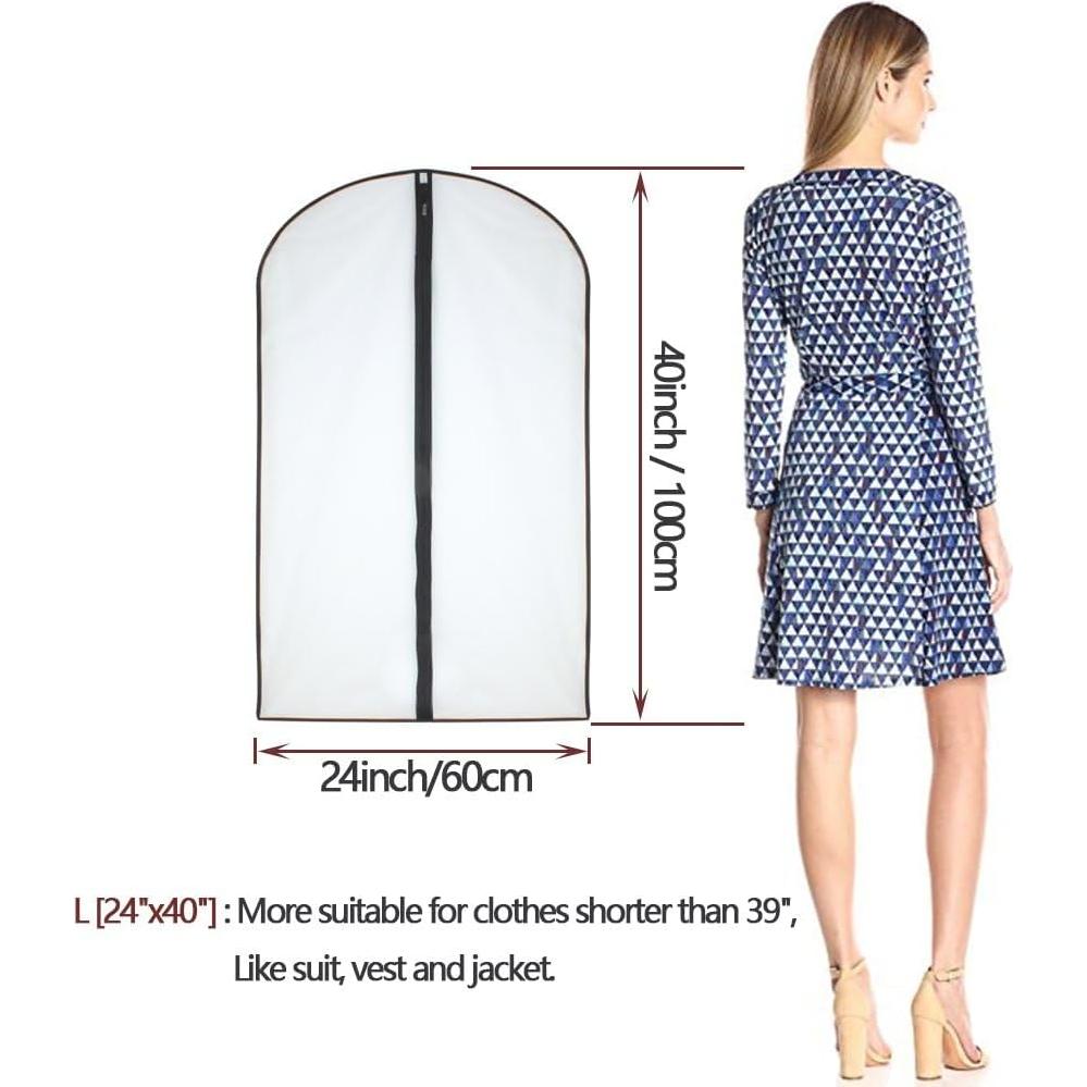 Bolsa para Prendas HomeClean 61x102 cm - Juego de 6, Negra