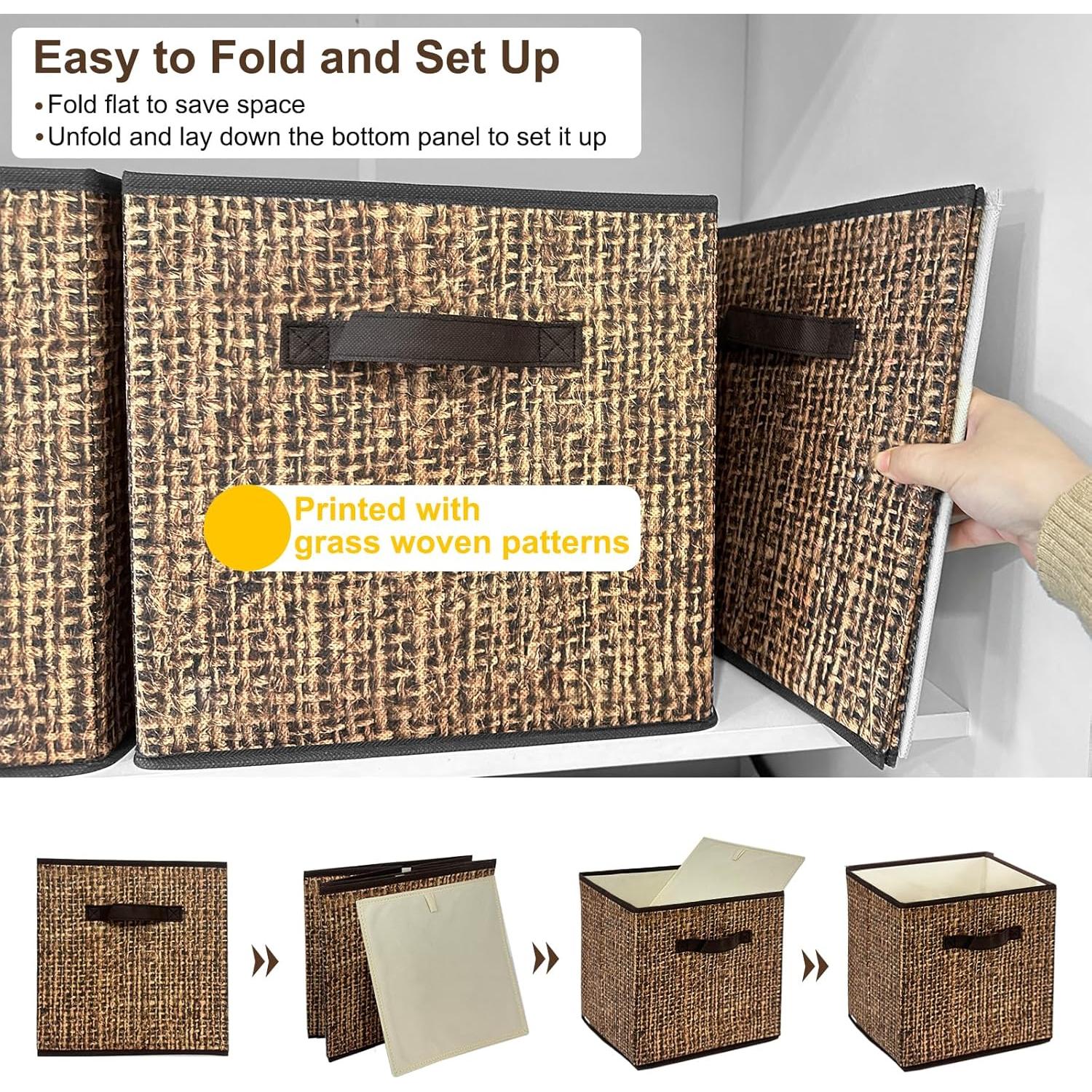 Cubos de Almacenamiento Homyfort 30.48 cm - Juego de 6 Plegables