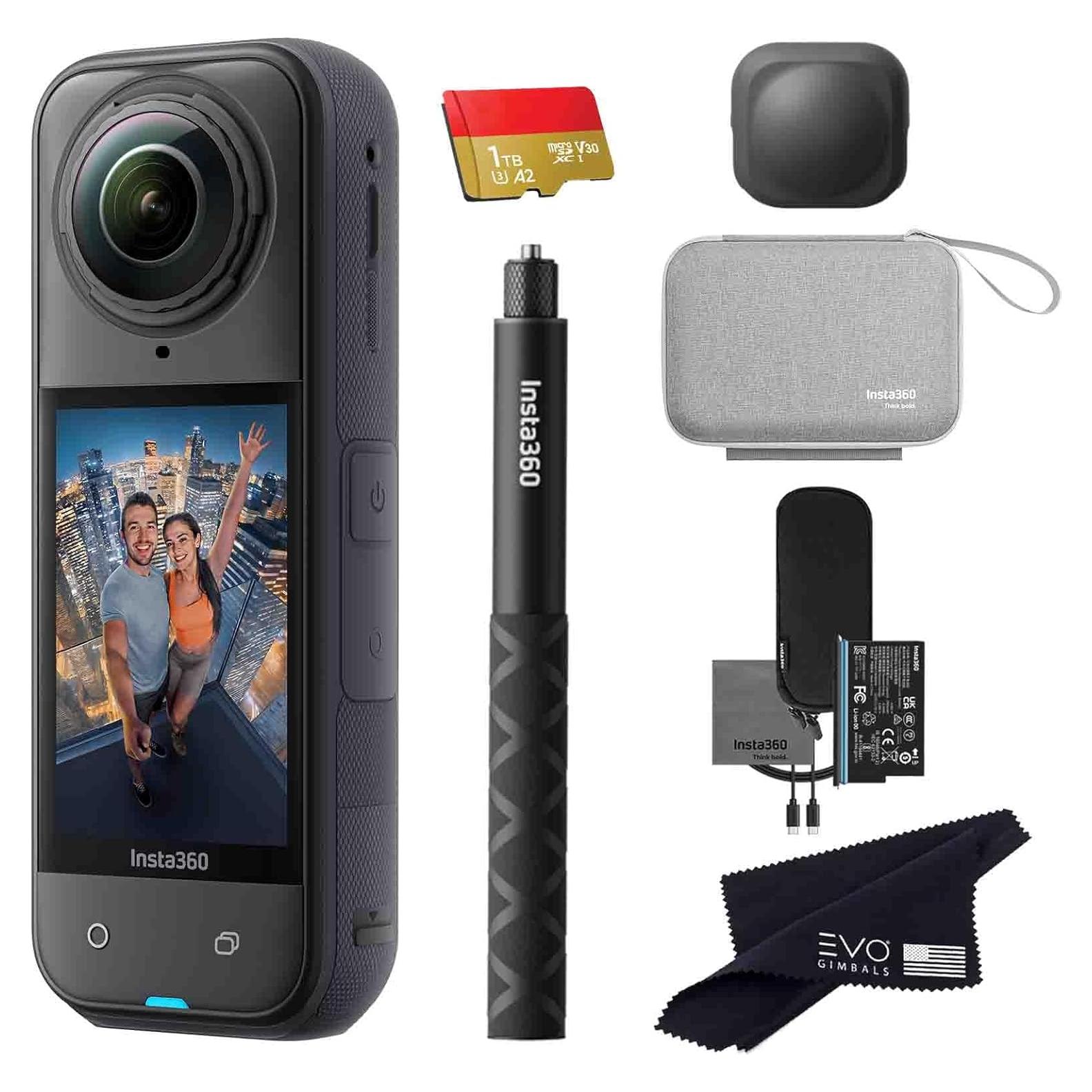 Cámara de Acción 360 Insta360 X5 8K 72MP con Estuche y Selfie