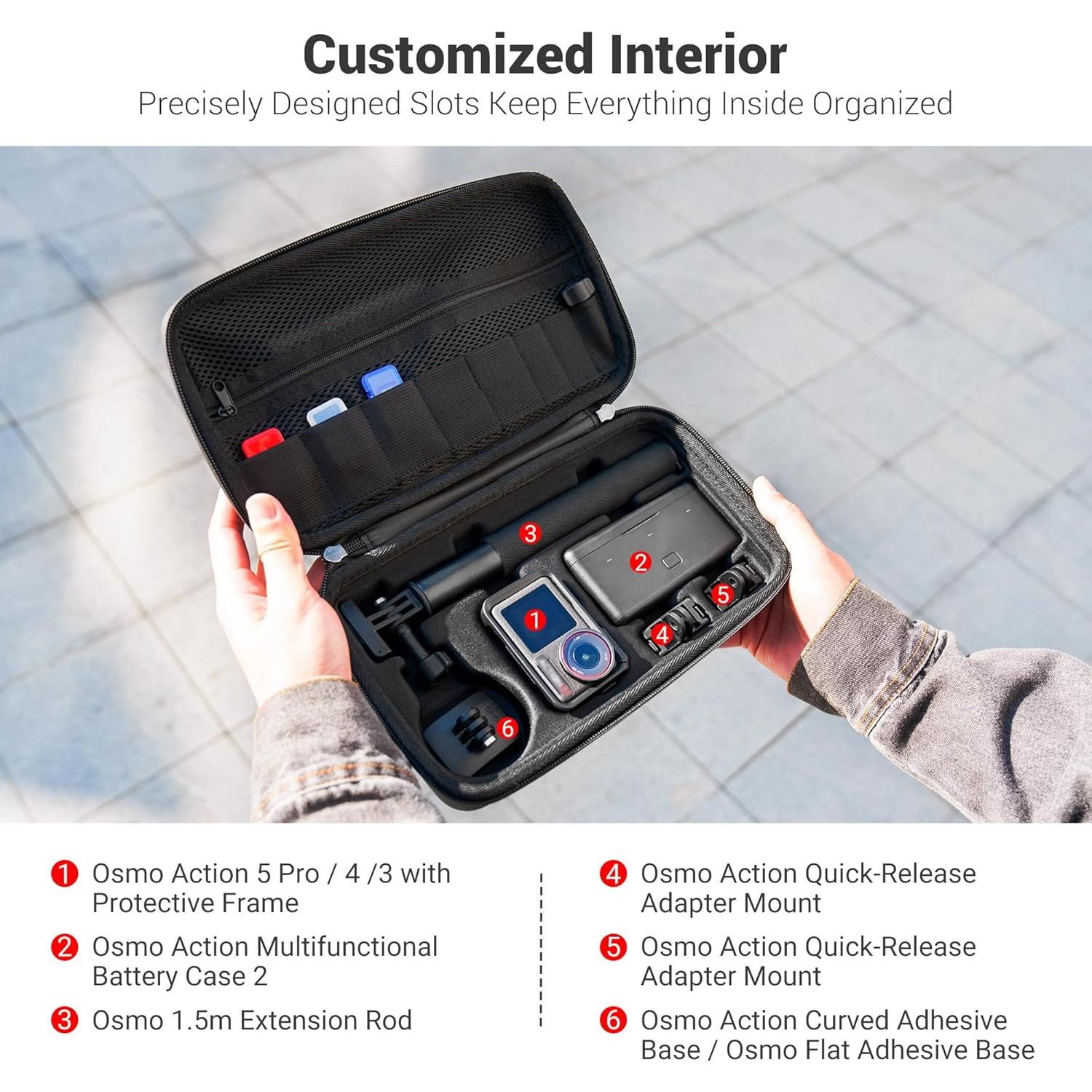 Funda Dura JJC para DJI Osmo Action 5 Pro, Resistente al Agua