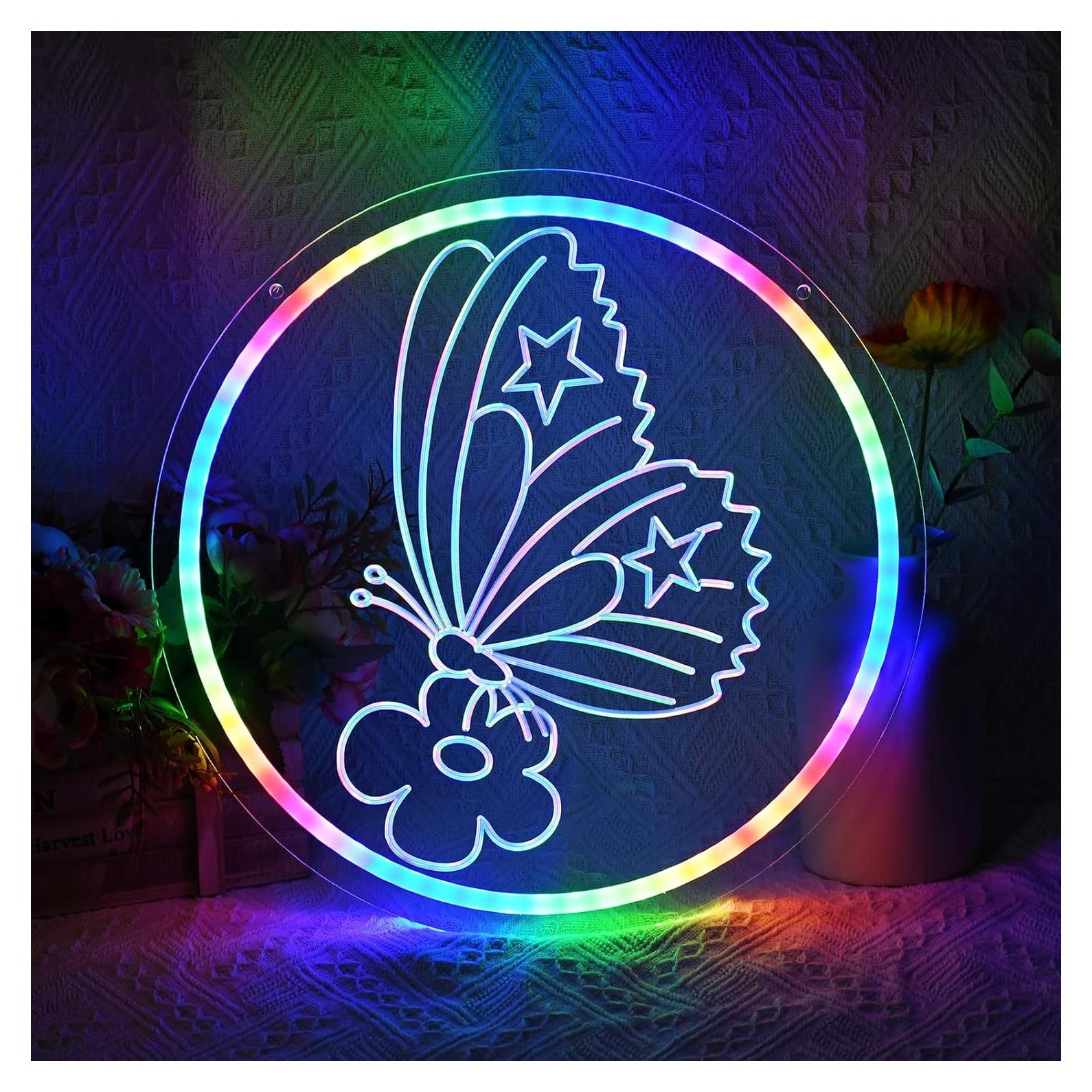 Luz LED Decorativa Mariposa NAIYISI 33 cm USB Multicolor
