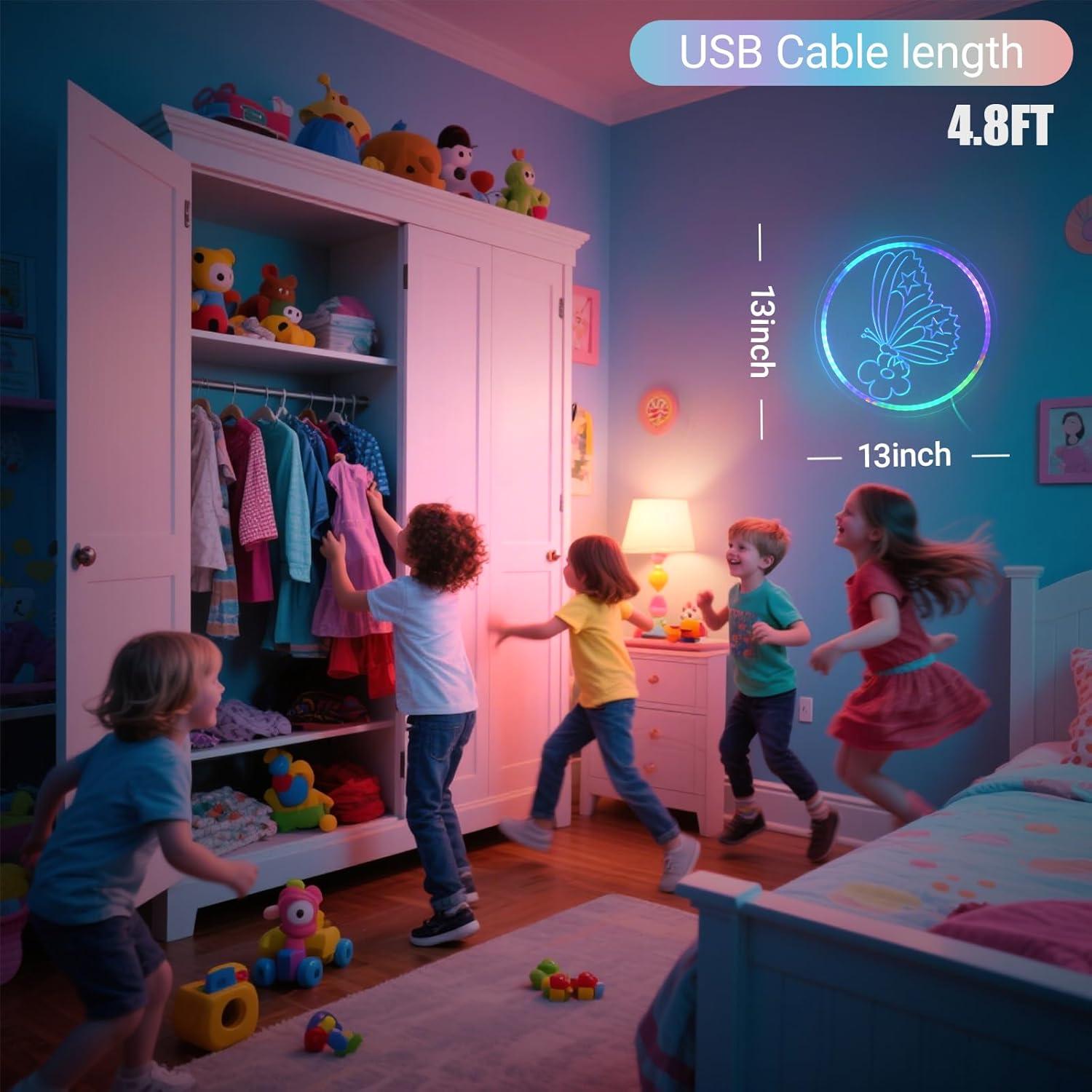 Luz LED Decorativa Mariposa NAIYISI 33 cm USB Multicolor